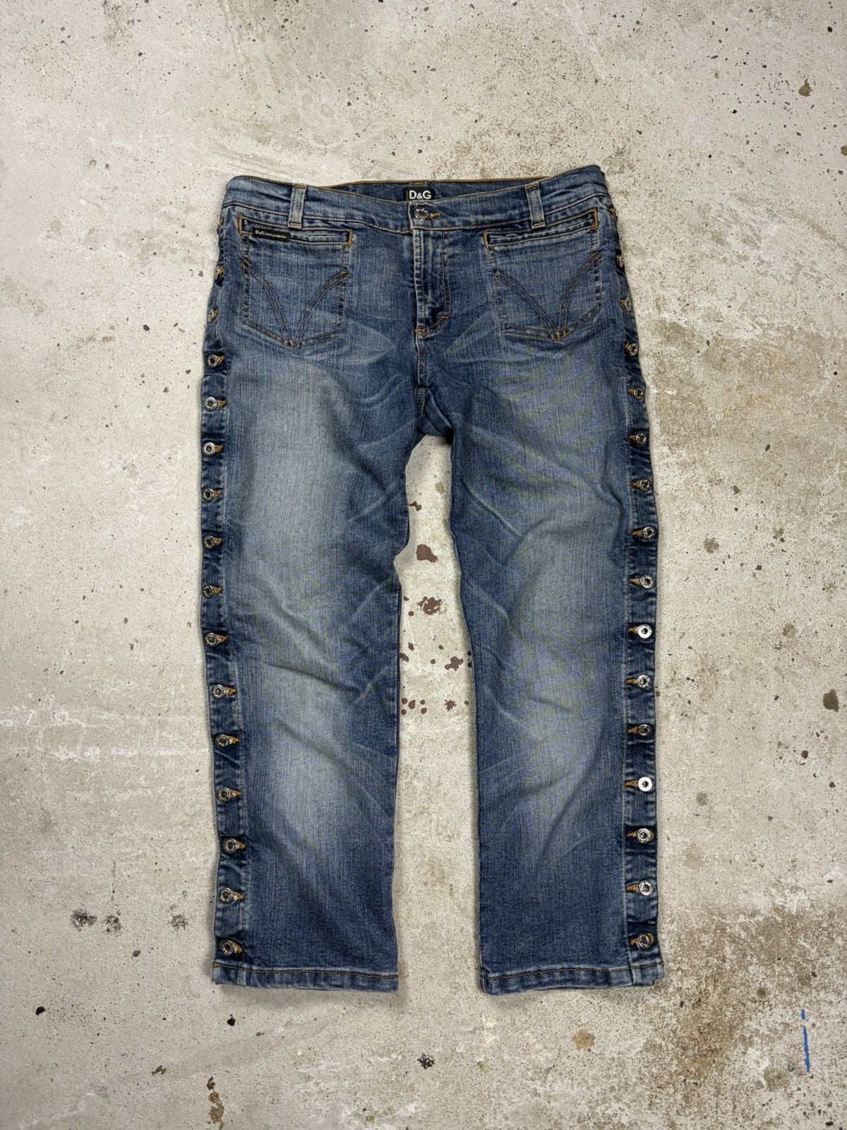 Dolce & Gabbana 2000s Dolce & Gabbana Low Rise Capri 3/4 Jeans Denim Pants Size 30" / US 8 / IT 44 - 1 Thumbnail