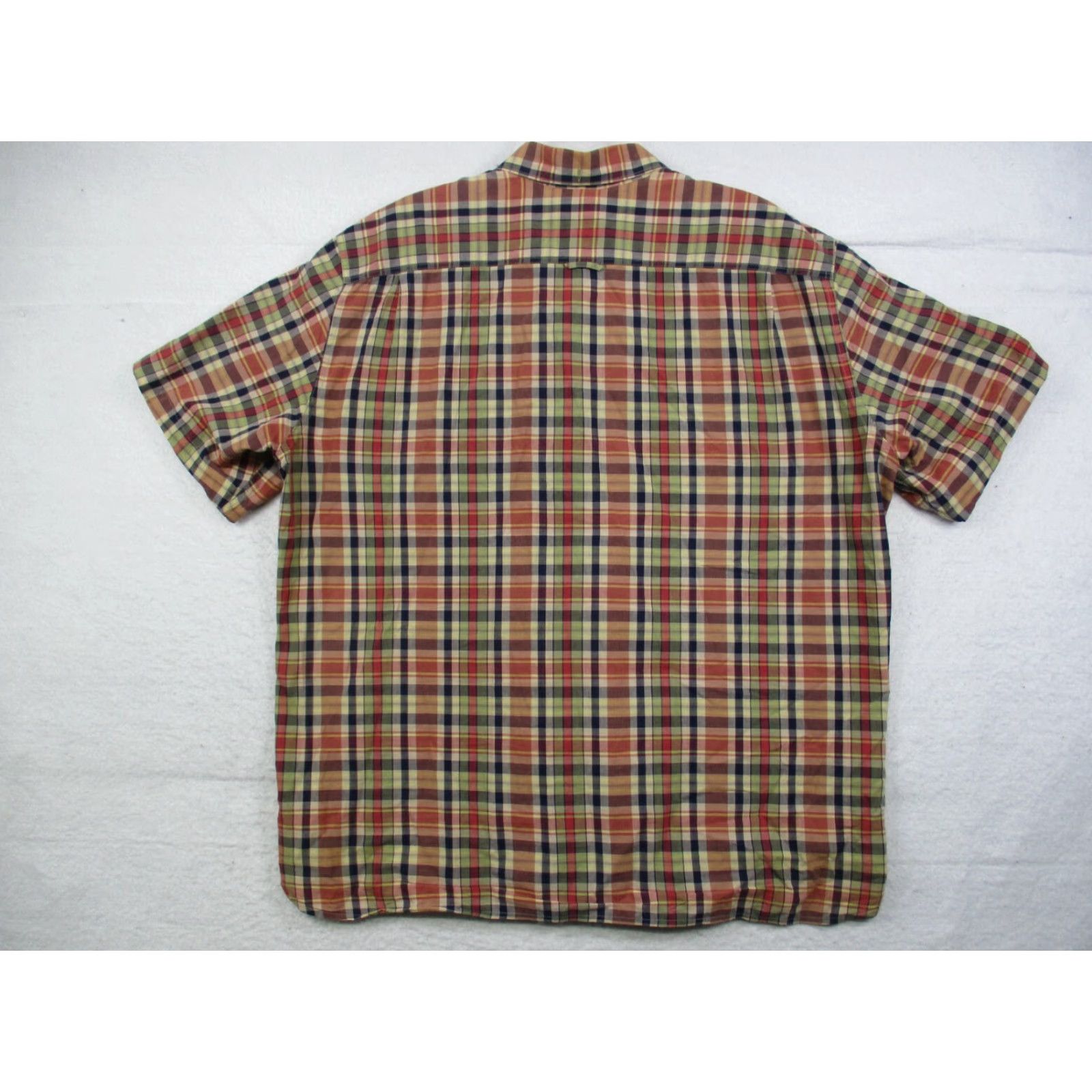 Lucky Brand VINTAGE Lucky Brand Dungarees Shirt Mens XXL Plaid Short Sleeve Button-Up Size US 39 - 4 Thumbnail