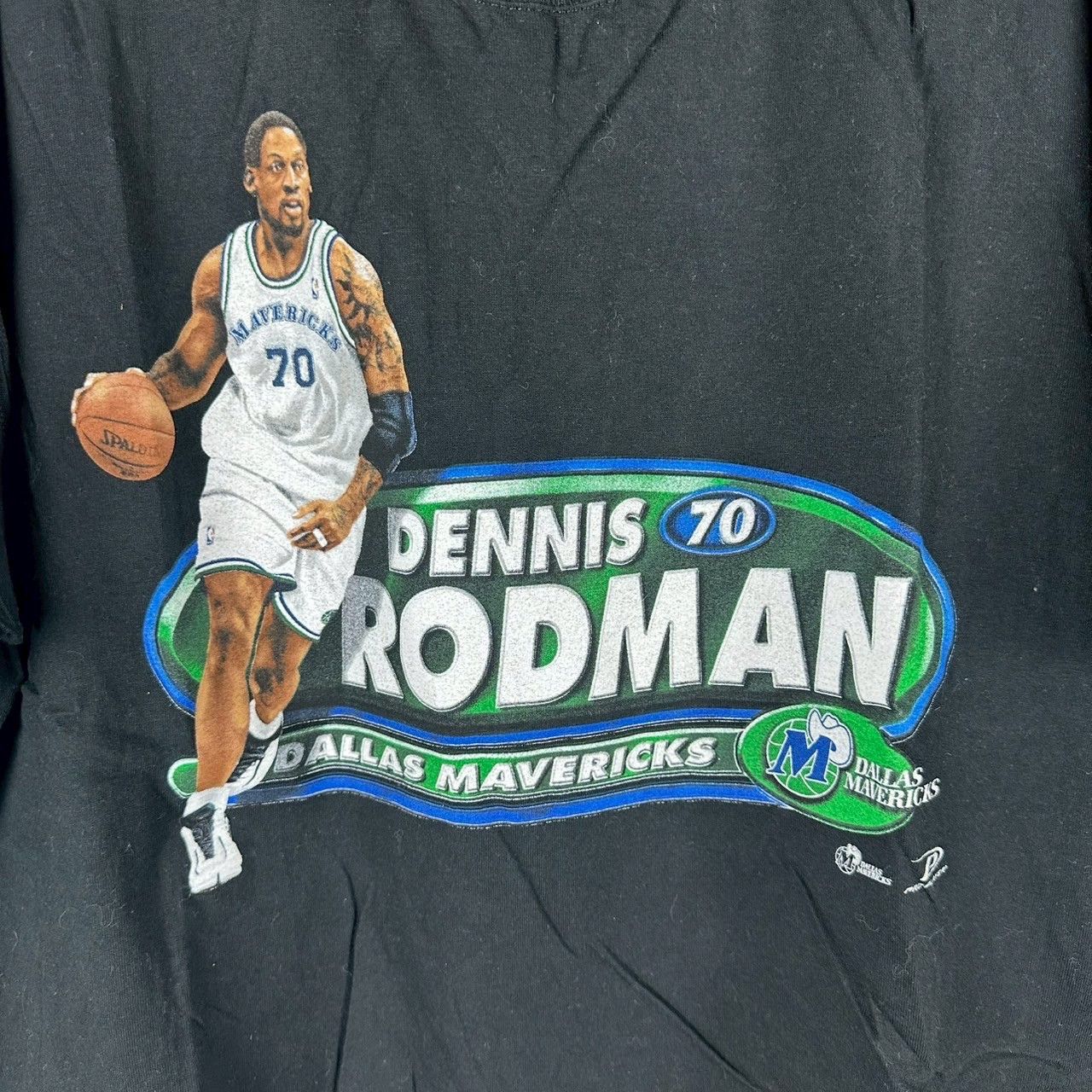 2000 Dennis Rodman Dallas Mavericks NBA Pro Player T-shirt