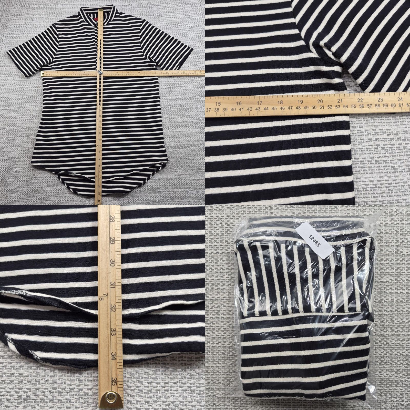 Vintage Killion Polo Shirt Mens Large Black White Stripe Band Collar Longline Casual Shirt Size US L / EU 52-54 / 3 - 8 Thumbnail