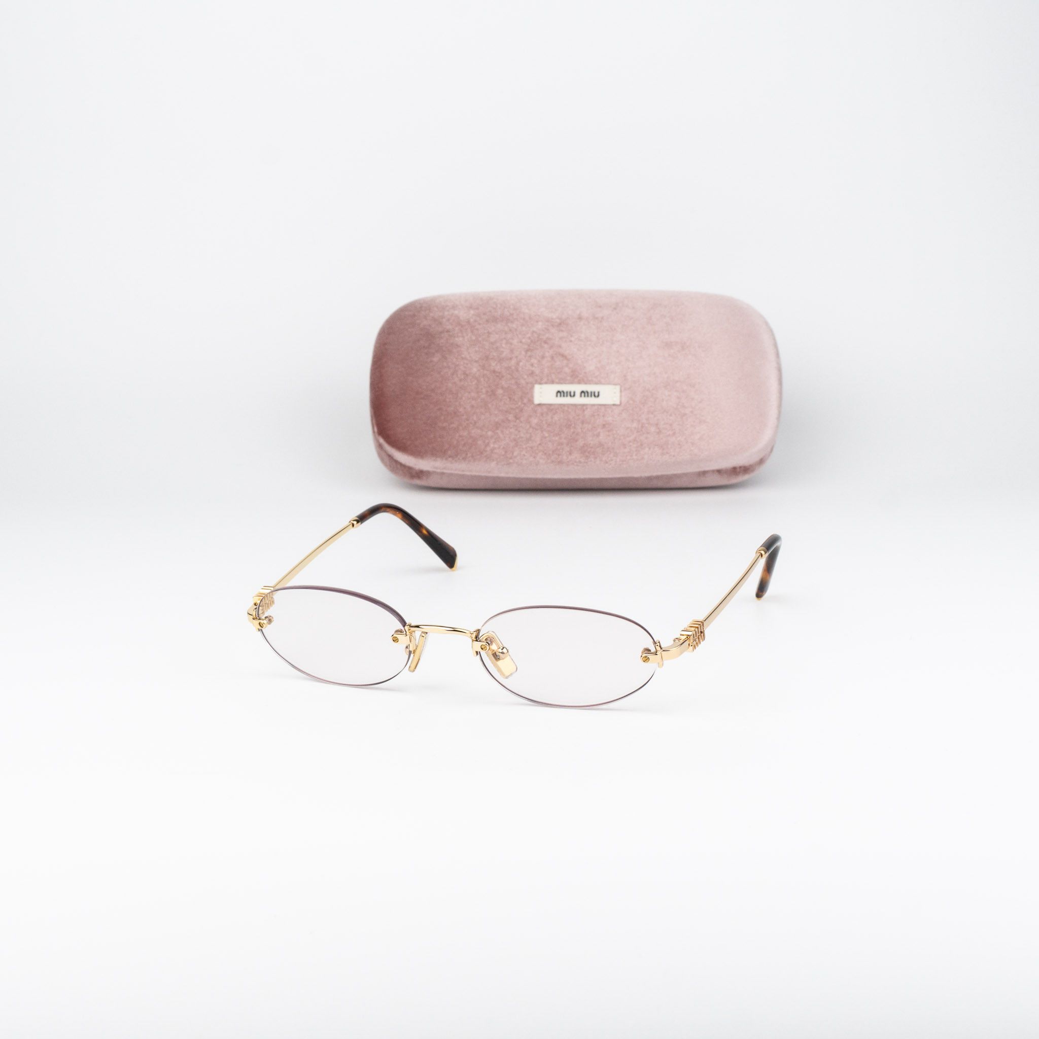 Miu Miu Miu Miu Women Eyeglasses Rimless MUA54S 5AK08N NEW AUTHENTIC Size ONE SIZE - 1 Thumbnail