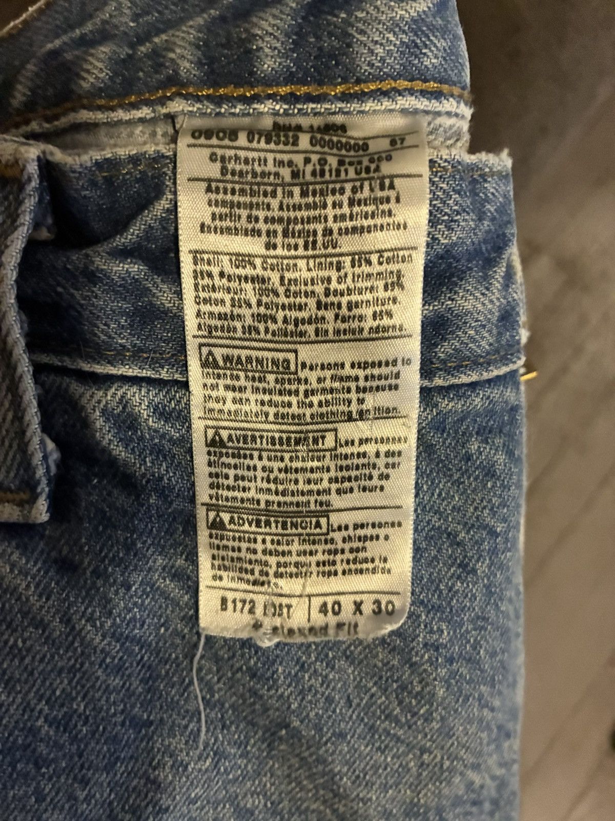 Carhartt Vintage Carhartt Lined Jeans 40x30 Relaxed Fit Faded Blue Size US 40 / EU 56 - 3 Thumbnail