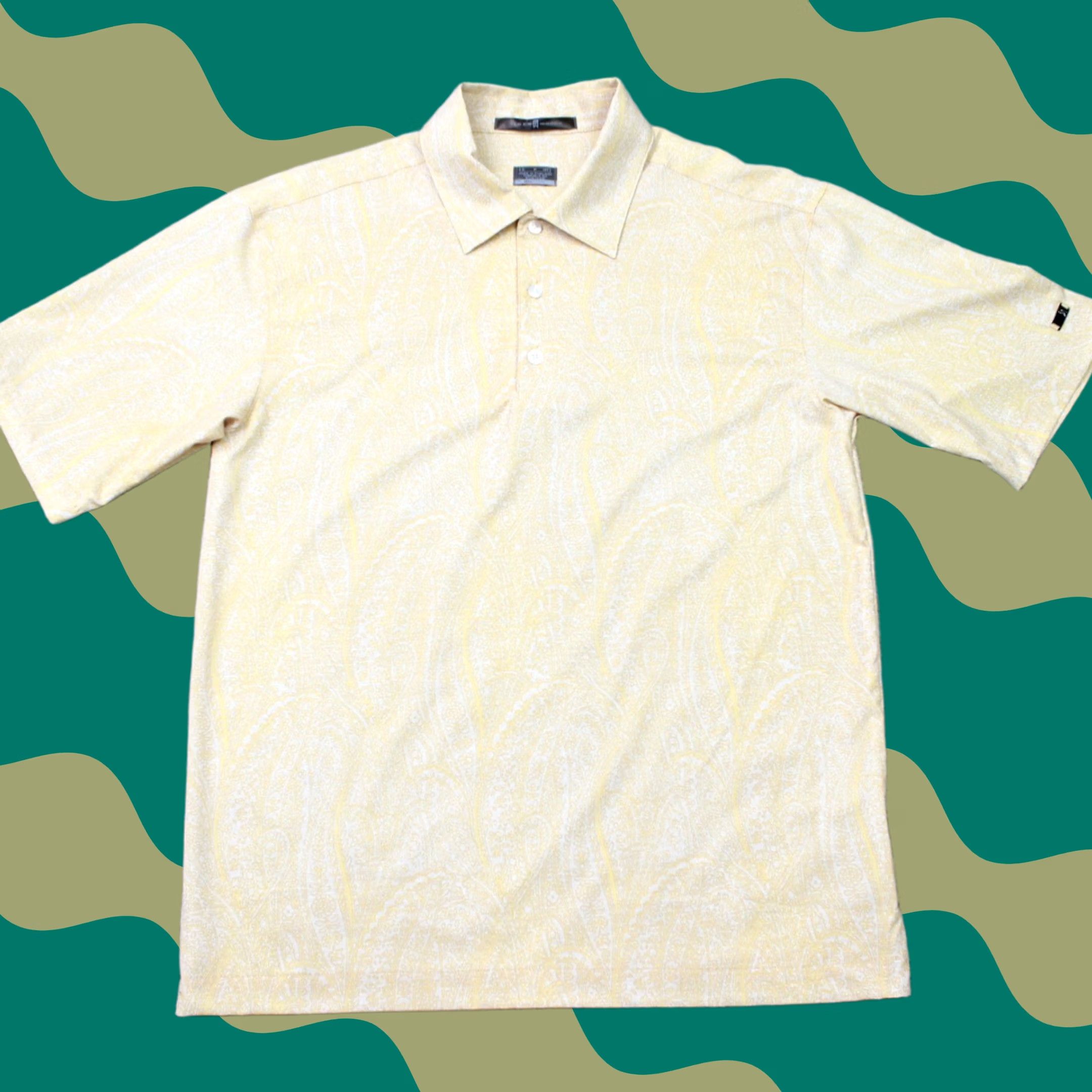 Nike Nike Tiger Woods Polo Shirt Mens Small Yellow Floral Dri-Fit Golf Short Sleeve Size US S / EU 44-46 / 1 - 1 Thumbnail