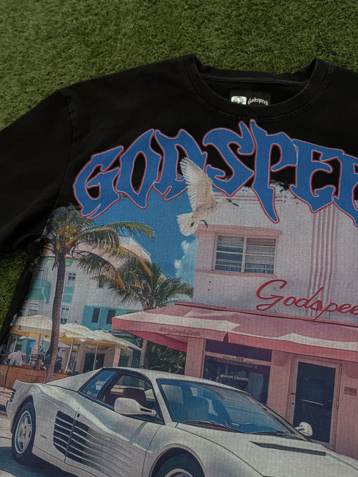Godspeed Godspeed Black Miami Car Tee Shirt Size XL (NEW) Size US XL / EU 56 / 4 - 5 Thumbnail