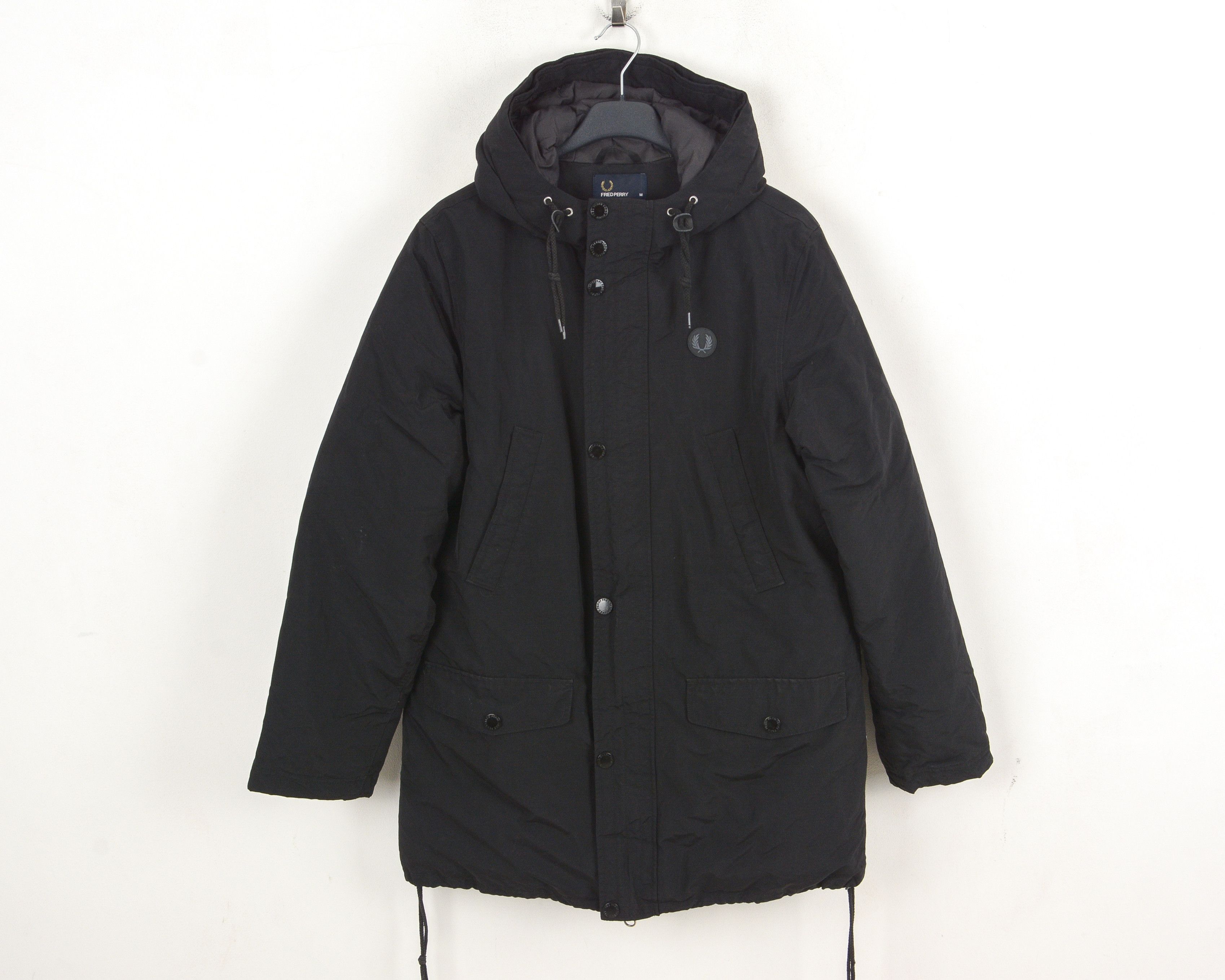 Fred Perry Down puffer padded jacket men m parka coat hooded Size US M / EU 48-50 / 2 - 1 Thumbnail