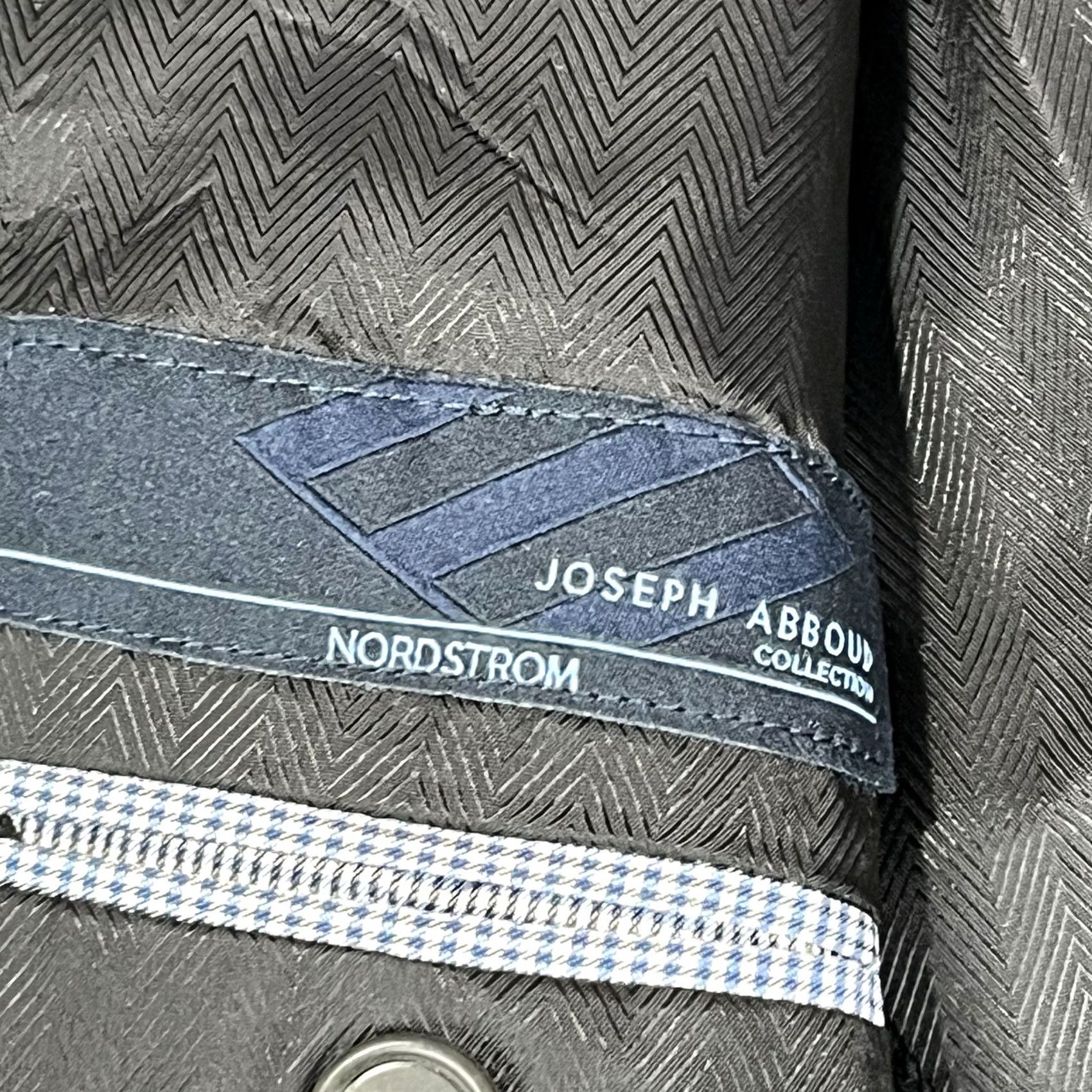 Joseph Abboud Joseph Abboud Blazer Mens 42L Gray Striped Wool Blazer Size 42R - 5 Thumbnail