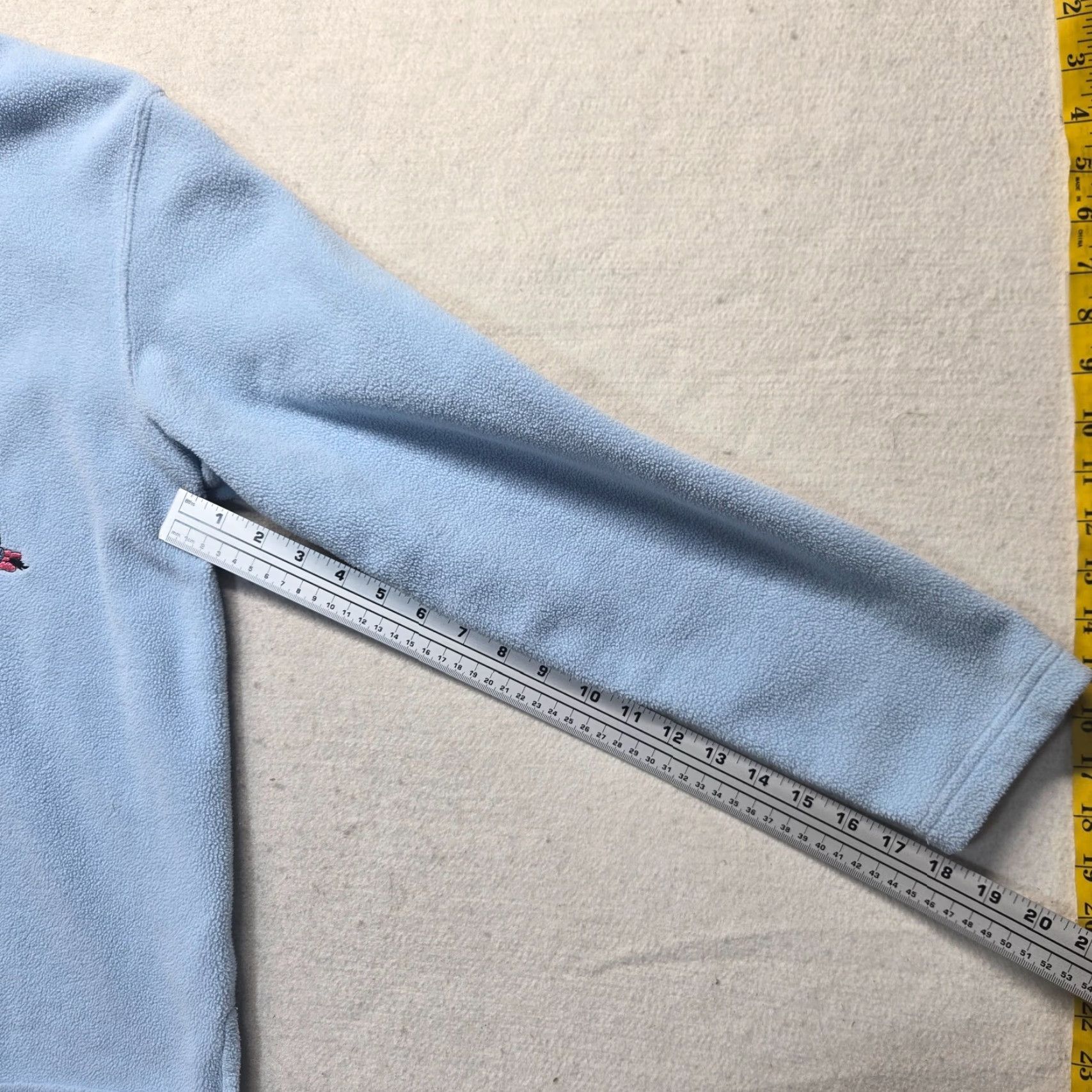 Disney VINTAGE Disney Sweatshirt Pullover Fleece Blue Eeyore Women's L V-Neck - Disney, Eeyore-Winnie The Pooh Size L / US 10 / IT 46 - 6 Thumbnail