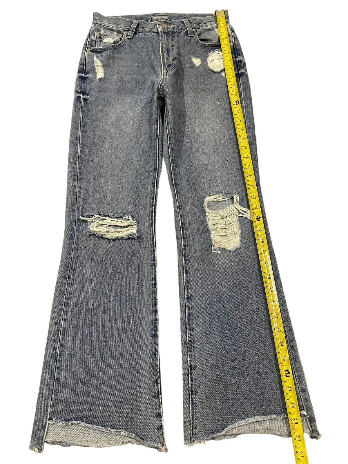 If Six Was Nine Vintage Japanese Brand Blue Wash Distressed Flare Jeans Size US 28 / EU 44 - 10 Thumbnail