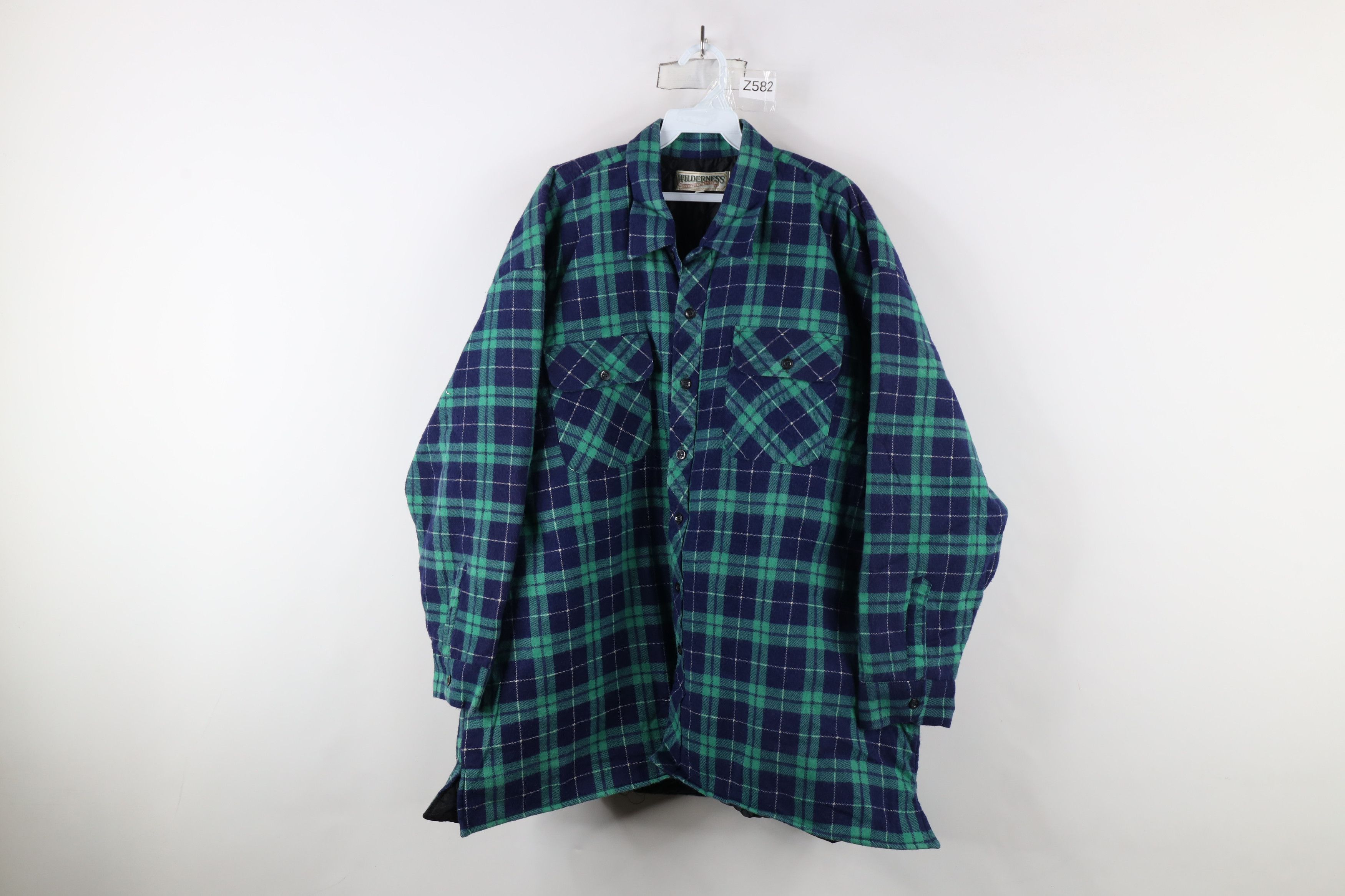 Vintage Vintage 90s Streetwear Flannel Button Shirt Jacket Jac Shirt Size US XXL / EU 58 / 5 - 1 Thumbnail