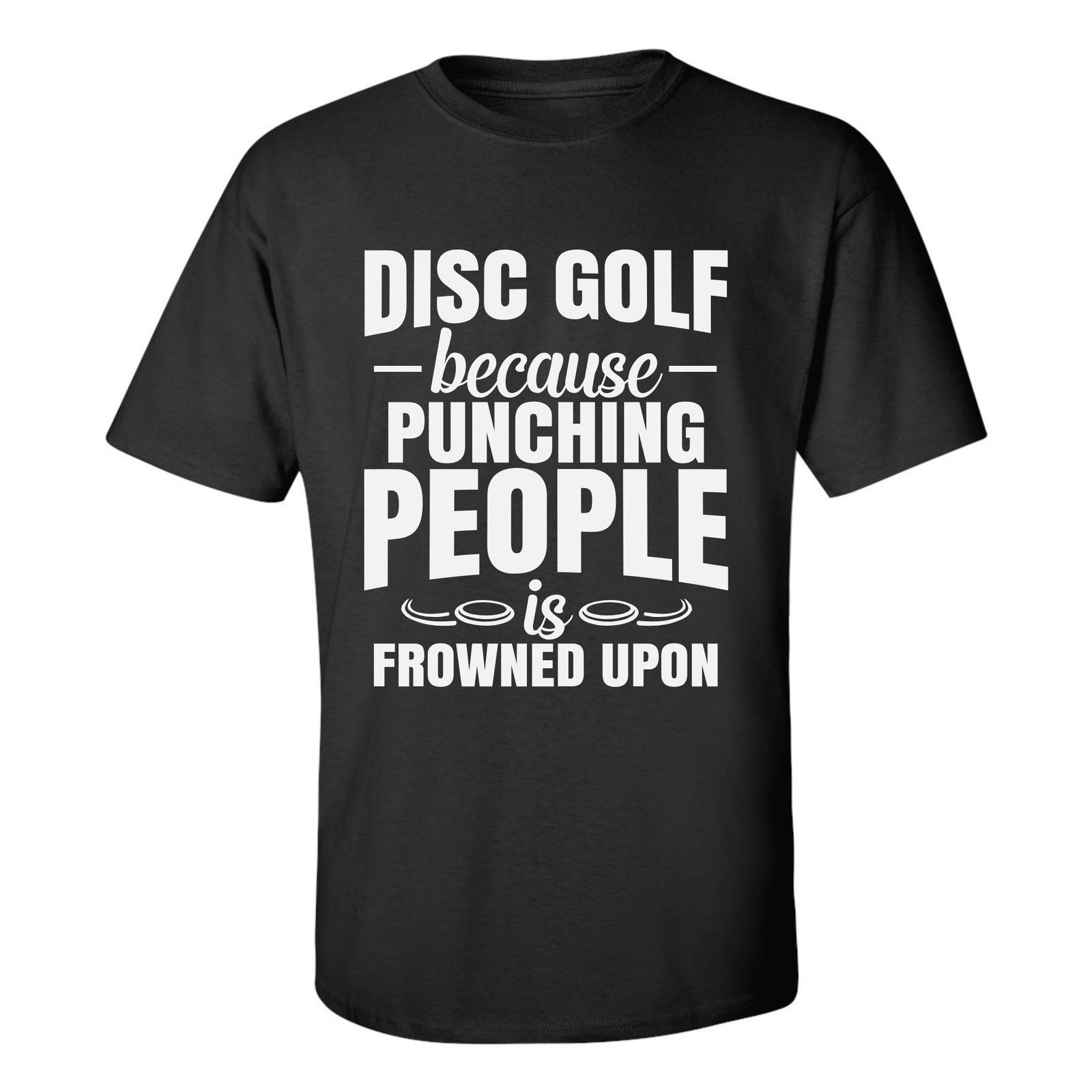 Gildan Disc Golf Shirt Punching People Frowned Upon Funny T Shirt Size US L / EU 52-54 / 3 - 4 Thumbnail