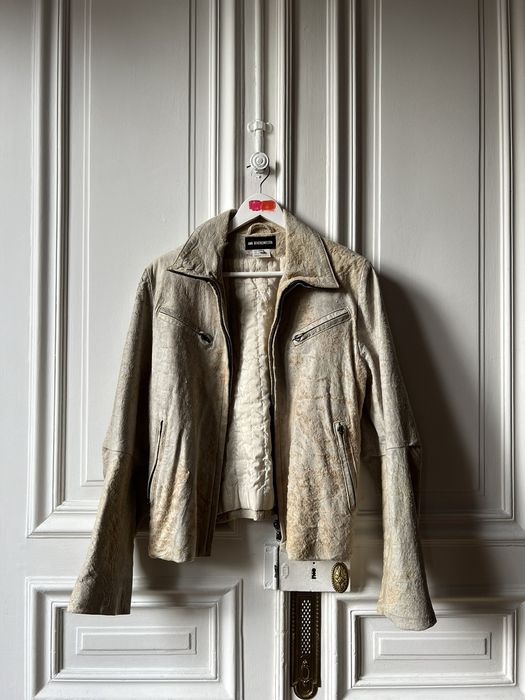 Ann Demeulemeester Mold Leather Jacket Grailed