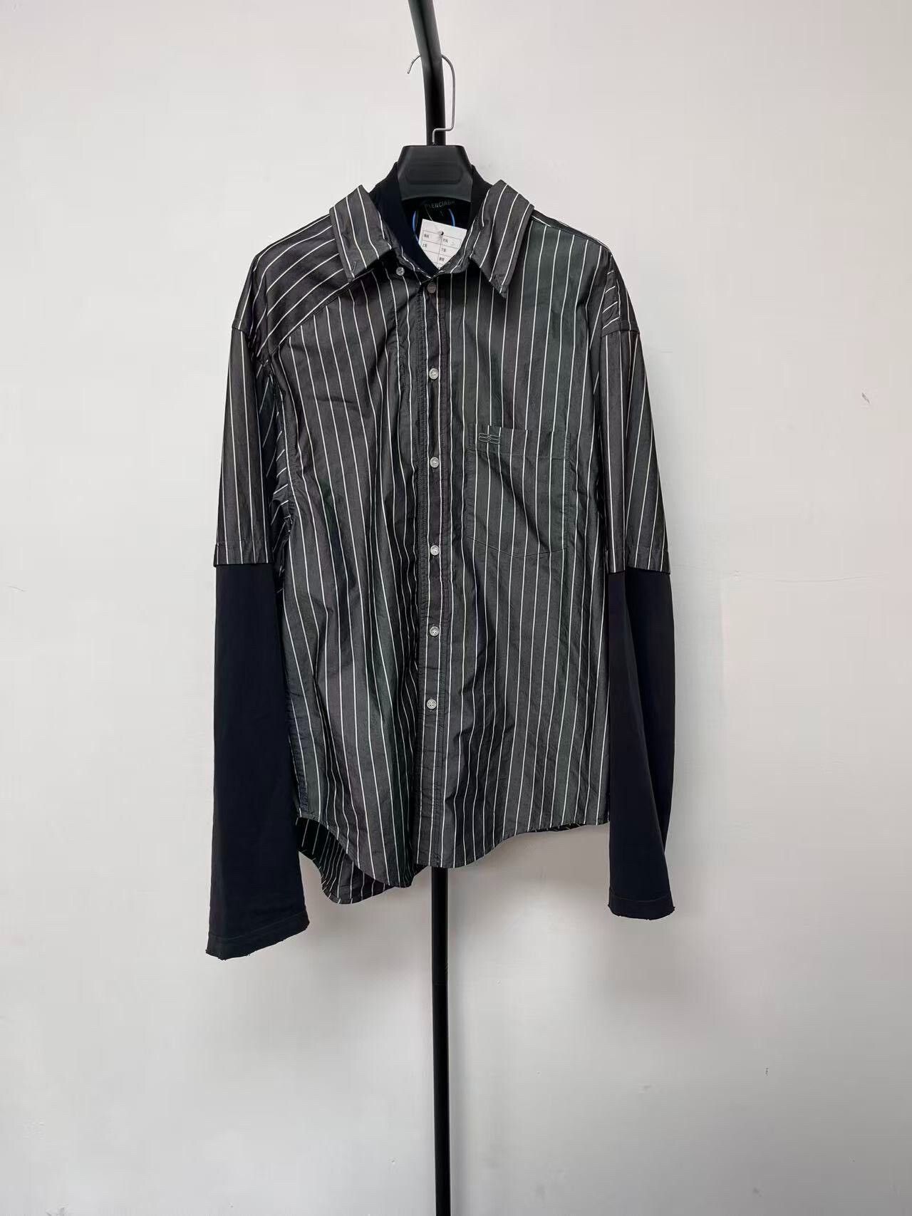 Balenciaga balenciaga striped button-up long sleeve shirt Size US M / EU 48-50 / 2 - 1 Thumbnail