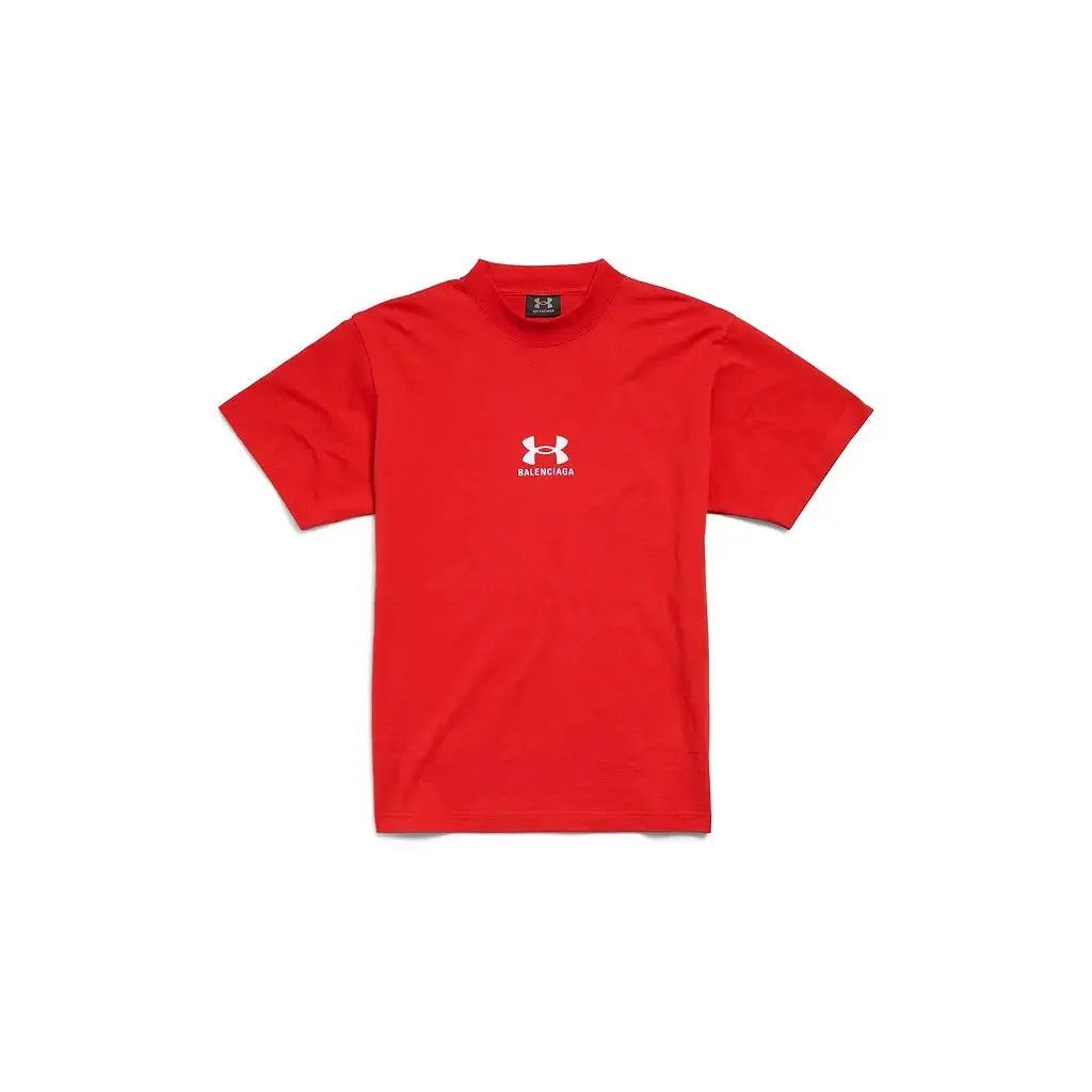 Balenciaga × Under Armour o1tr1nto1125 Under Armour® T-Shirt Oversized in Red Size XXS / US 00 / IT 34 - 1 Thumbnail