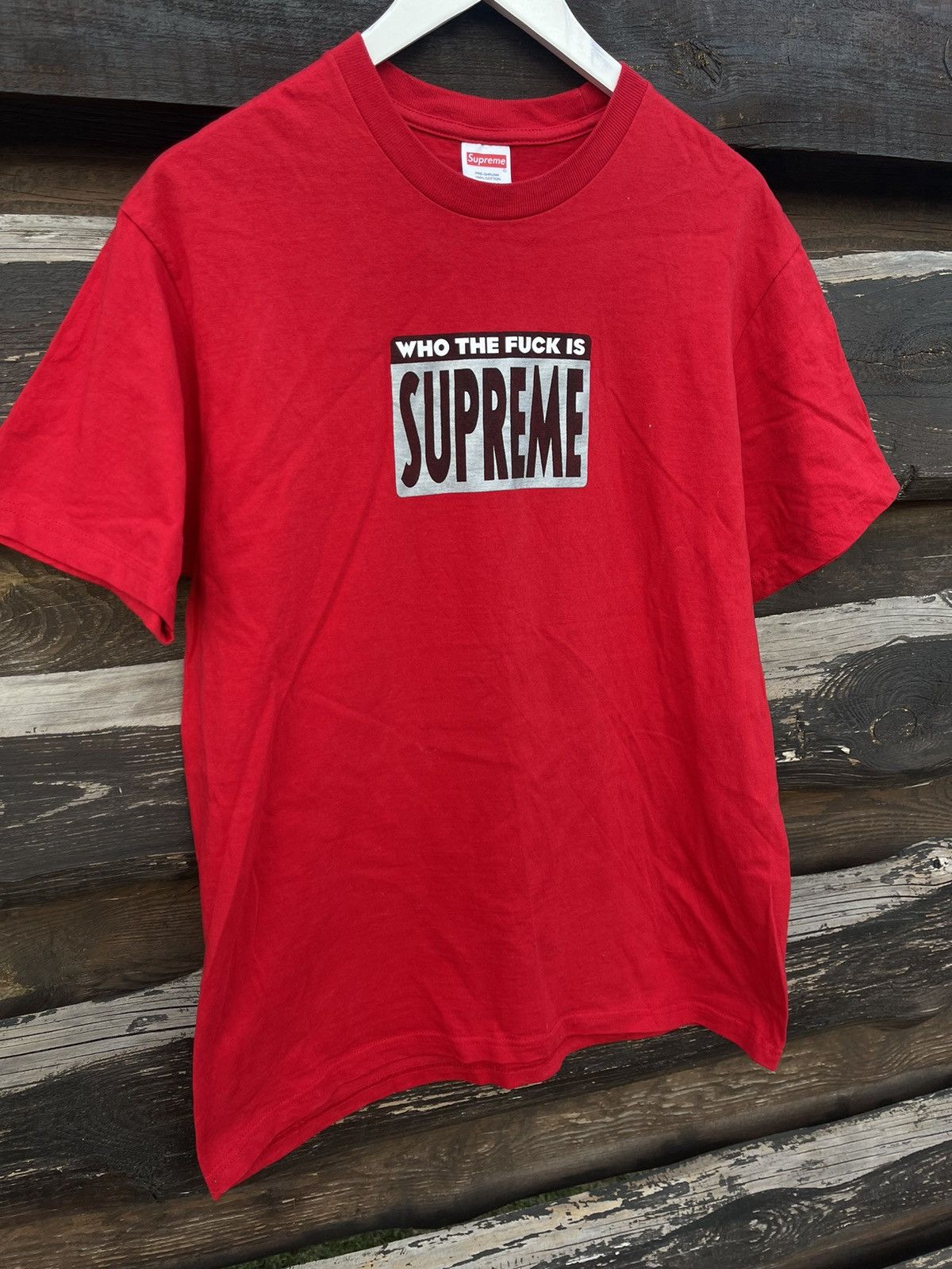 Supreme Supreme Who The Fuck Is red tee Size US M / EU 48-50 / 2 - 4 Thumbnail