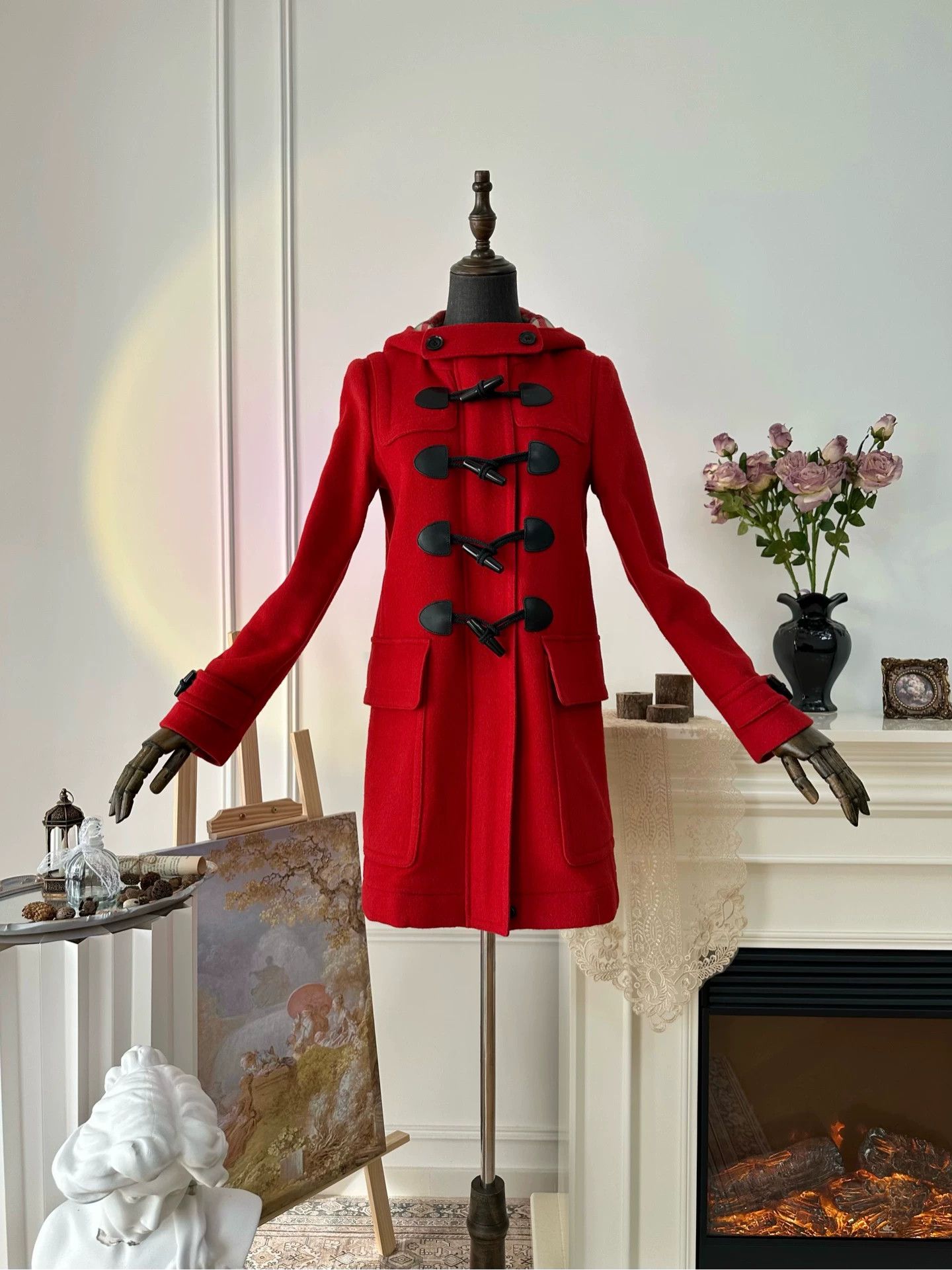 Burberry Burberry plain single-breasted hooded red Wmns UK6 Size M / US 6-8 / IT 42-44 - 1 Thumbnail