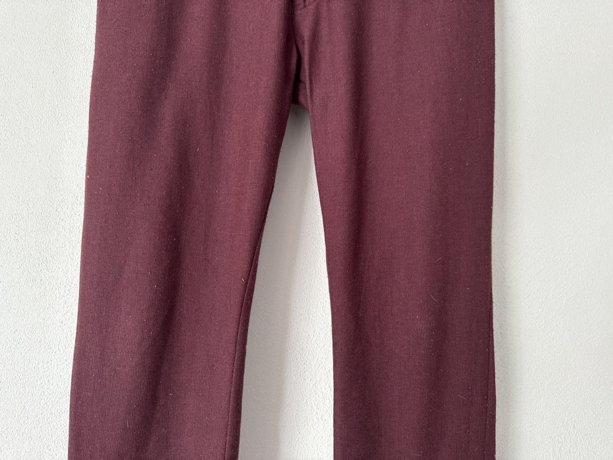Jean Paul Gaultier Burgundy Wool Blend Pants with Zippers Size US 32 / EU 48 - 4 Thumbnail