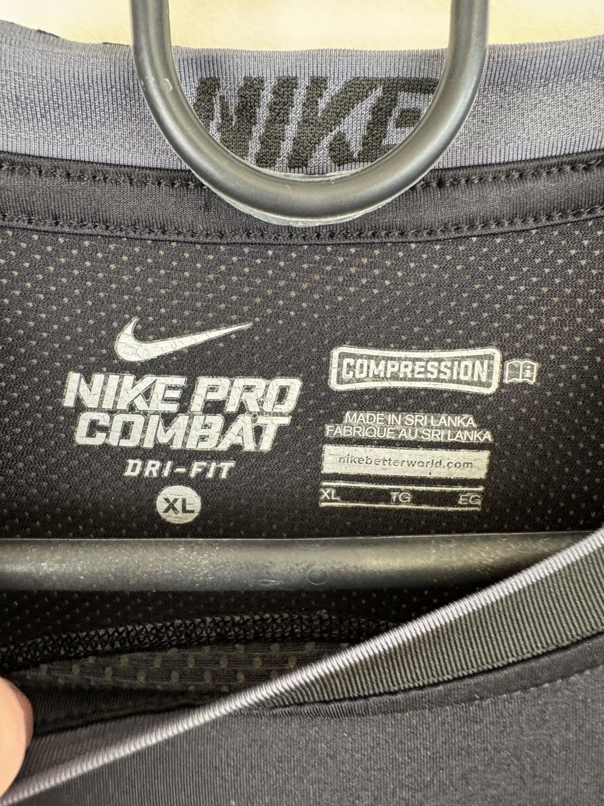Nike Nike Pro Combat Compression T shirt XL Black Sport Fitness Size US XL / EU 56 / 4 - 9 Thumbnail