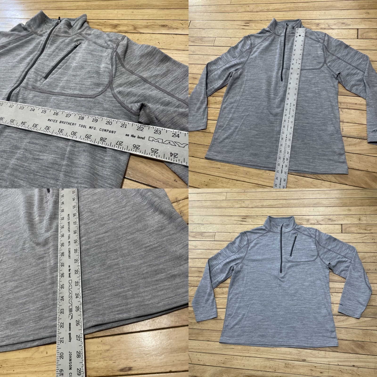 Vintage Terramar Mens XL Pullover Wool Blend 1/4 Zip Thermal Sweater Gray Size US XL / EU 56 / 4 - 8 Thumbnail