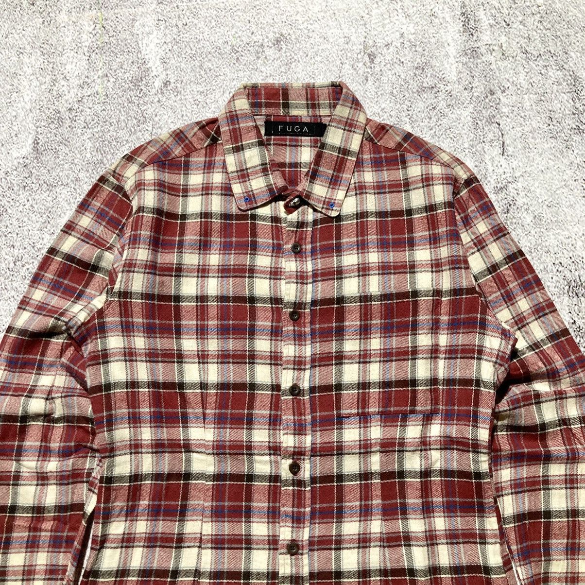 GOSTAR DE FUGA 🇯🇵 2000s Gostar De Fuga Flanel Plaid Shirt Button Up Punk Size US S / EU 44-46 / 1 - 2 Thumbnail