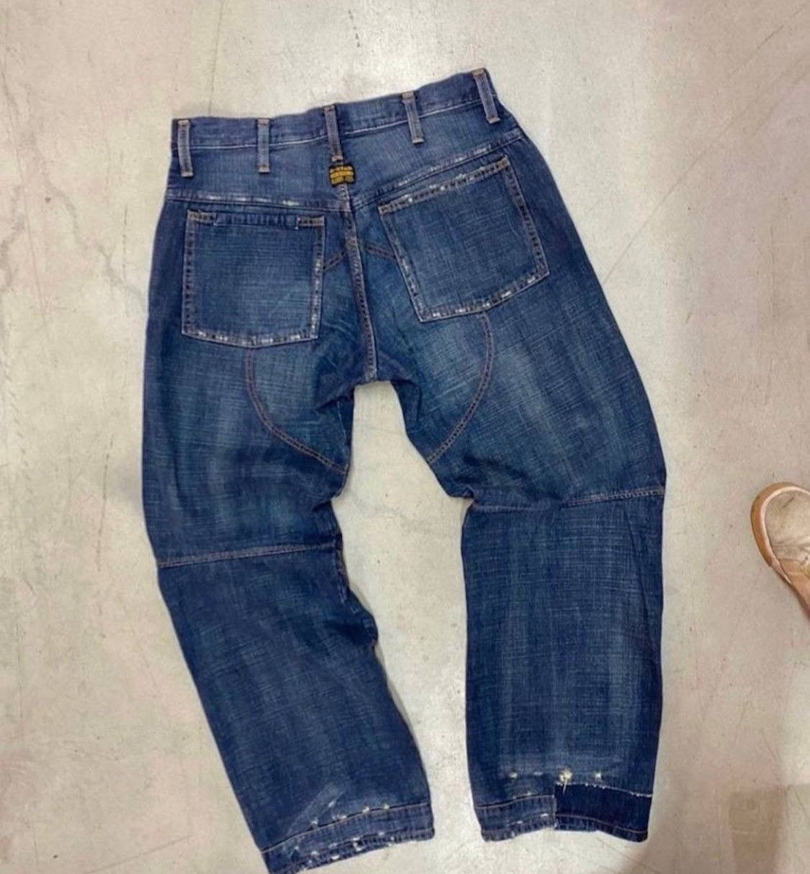 G-Star Vintage G Star Raw Biker Knee Jeans Size US 33 - 1 Thumbnail