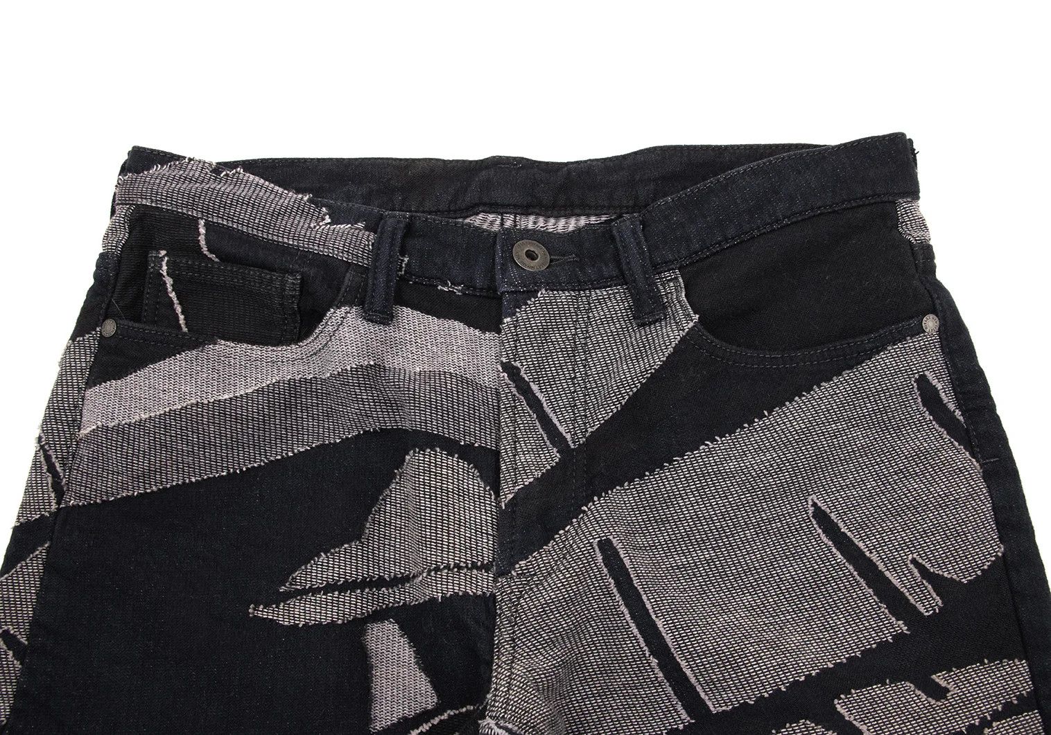 Issey Miyake Graphic Jacquard Denim Pants in Indigo Black and More Size US 38 / EU 54 - 6 Thumbnail