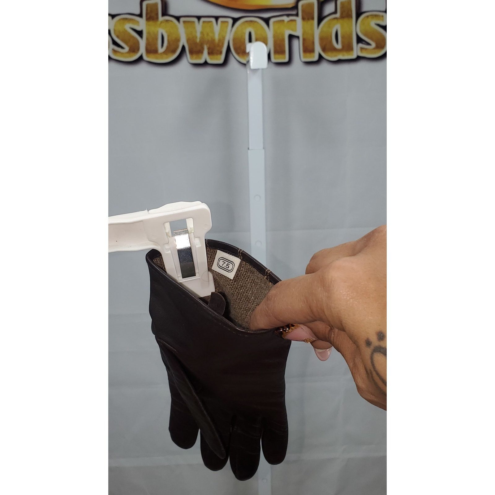 Vintage Vintage Brown Leather Gloves – 100% Cashmere Lined, Size 7.5 Size ONE SIZE - 7 Thumbnail