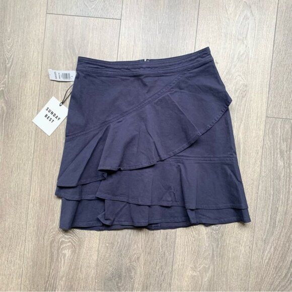 Aritzia Aritzia Sunday Best Women's Mini Skirt Draped ruffles Size 27" / US 4 / IT 40 - 1 Thumbnail