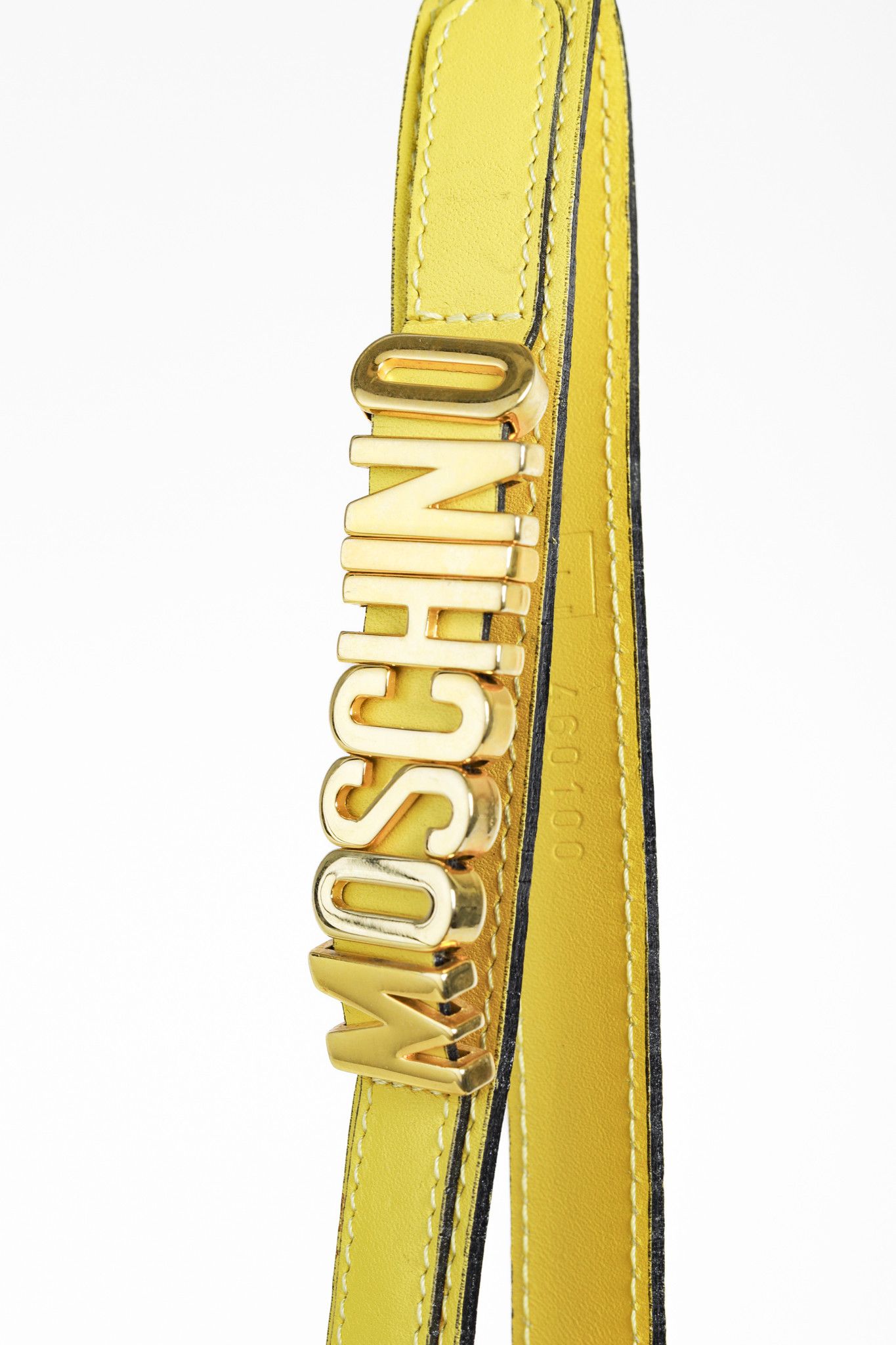 Moschino Moschino Golden Heart Yellow Leather Wrist Bag Size ONE SIZE - 5 Thumbnail