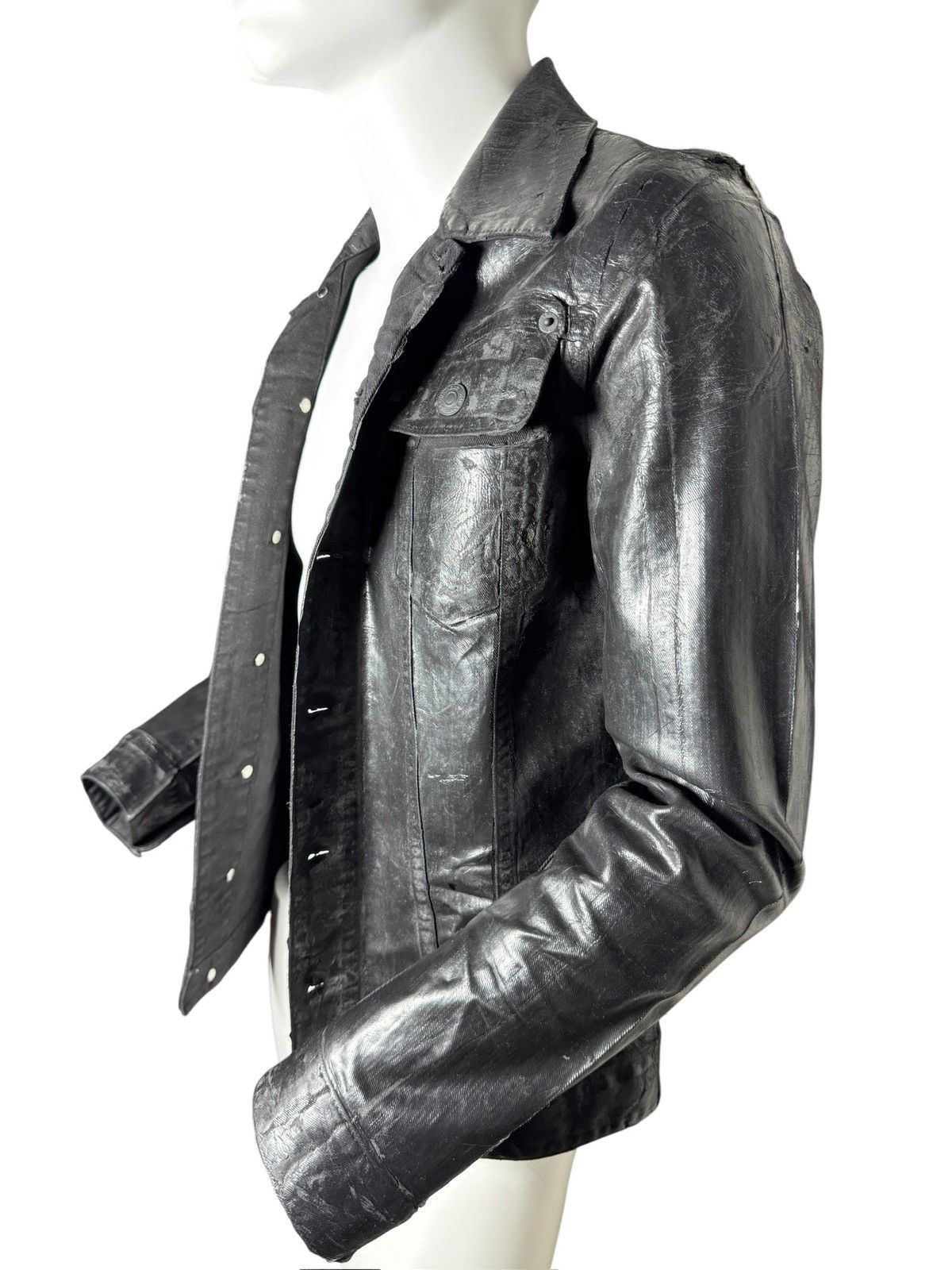 Dsquared2 Dsquared2 Coated Denim Jacket - Black Wax Finish Size US S / EU 44-46 / 1 - 3 Thumbnail