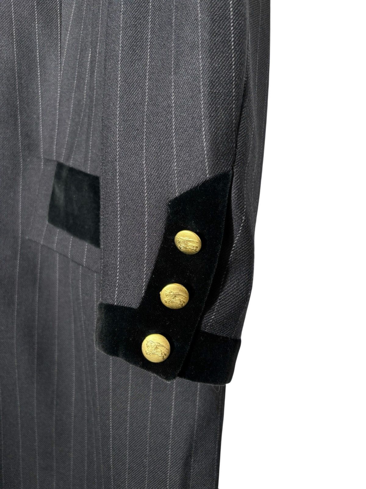 Burberry Burberry Long Coat Jacket Wool Gold Button Big Logo 90’s Size XXL / US 16-18 / IT 52-54 - 3 Thumbnail