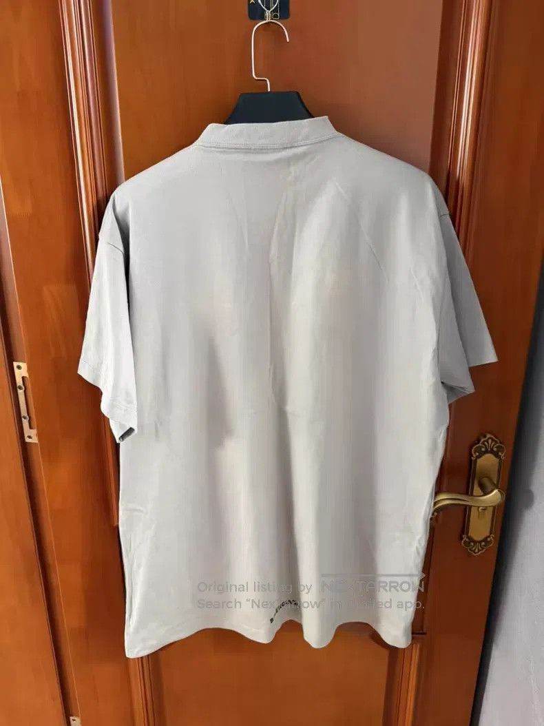 Balenciaga Balenciaga Gray Back Embroidered Logo Short Sleeve T-Shirt Size US M / EU 48-50 / 2 - 1 Thumbnail