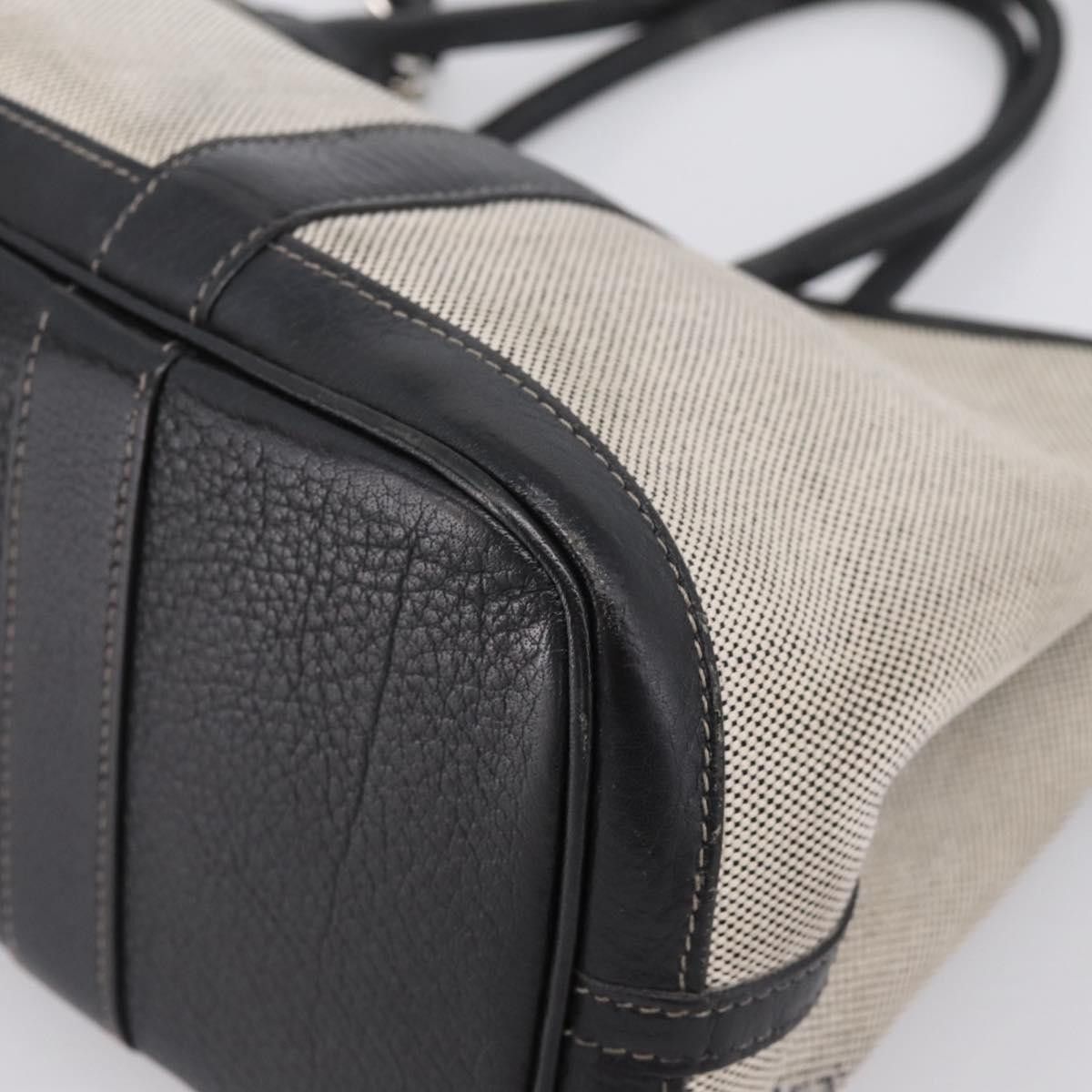 Hermes HERMES Garden Party PM Hand Bag Canvas 2way Gray Silver Auth Size ONE SIZE - 15 Thumbnail