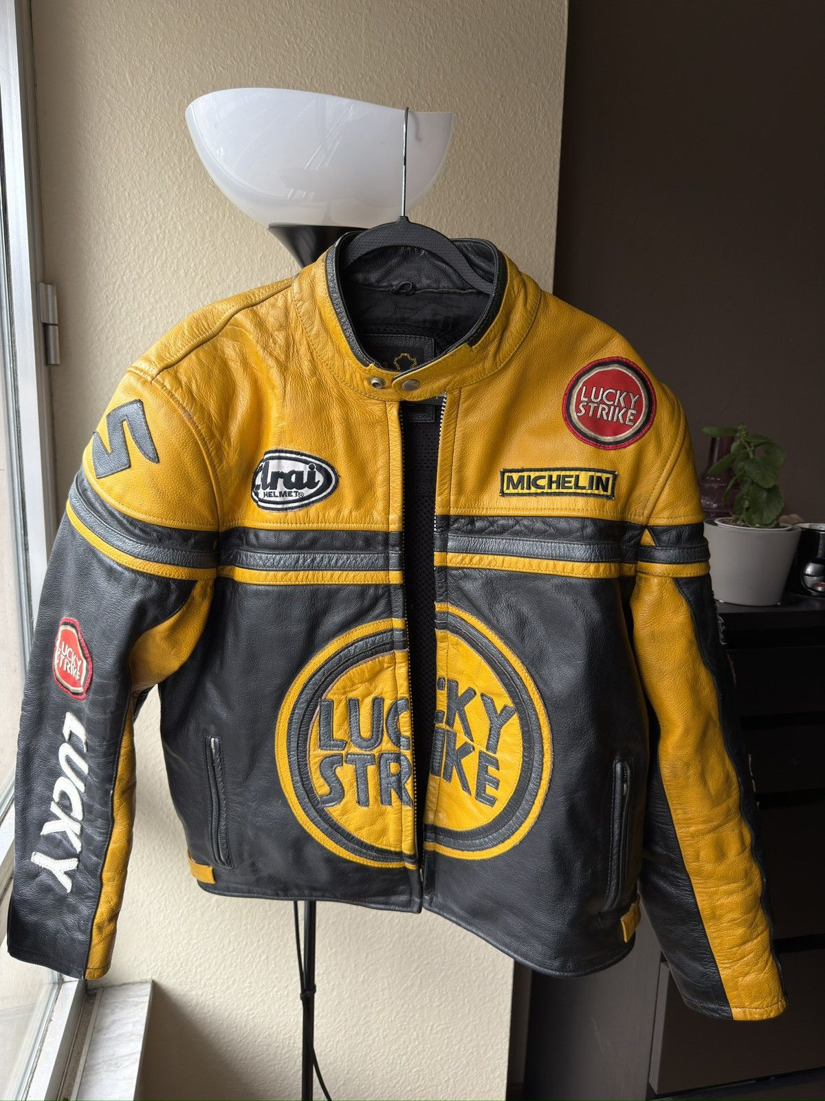 Leather Real leather jacket racing arrow lucky strike arai michelin Size US L / EU 52-54 / 3 - 5 Thumbnail