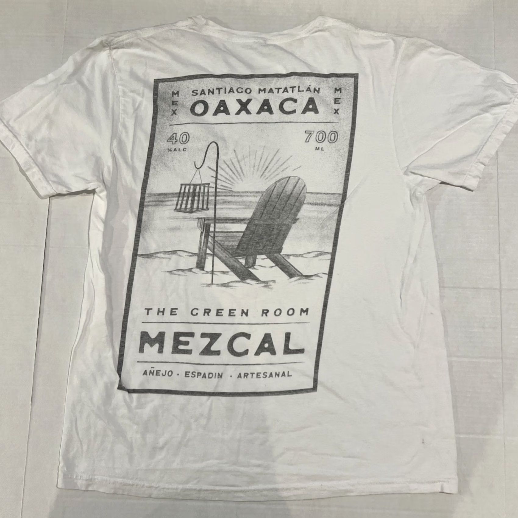 Vintage VINTAGE The Green Room Todos Santos Mexico Santiago Matatlan Surfer Shirt Large Men White Cotton Blend Graphic Print Beach California Nature Outdoor Size US L / EU 52-54 / 3 - 6 Thumbnail