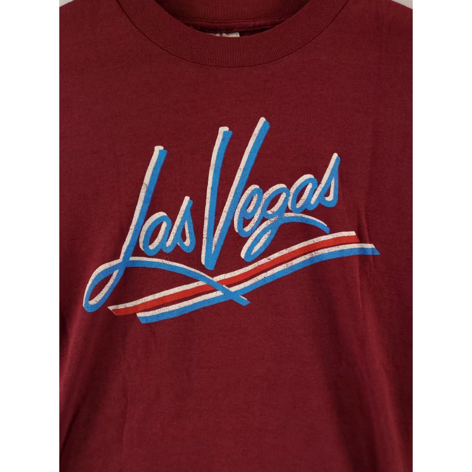 Vintage VINTAGE Las Vegas Burnout T Shirt 90s Red Miller Single Stitch Mens L Size US L / EU 52-54 / 3 - 4 Thumbnail