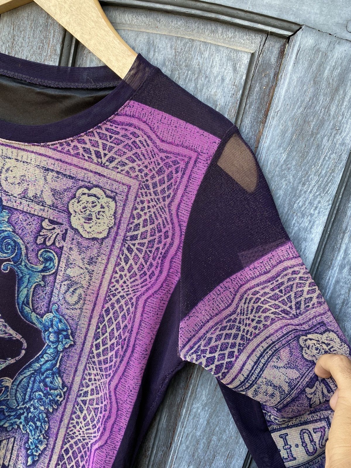 Vintage Vintage Bohemian Print Sheer Mesh Long Sleeve Top Japanese Size M / US 6-8 / IT 42-44 - 5 Thumbnail