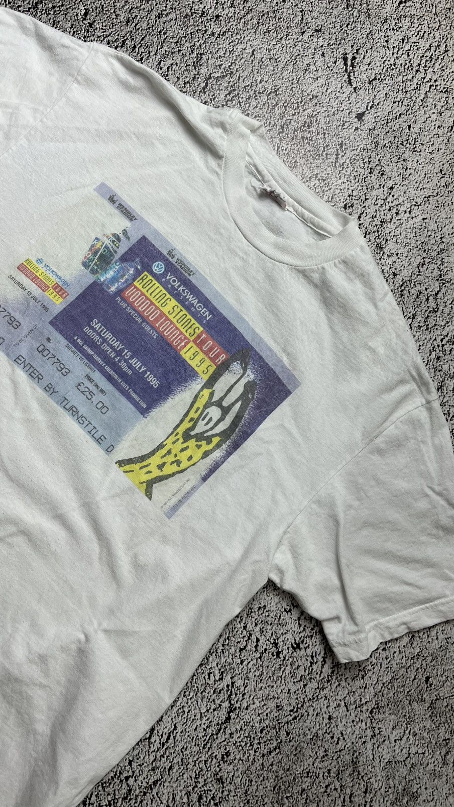 Hanes 1995 Rolling Stones Vodoo Lounge ticket tour hanes rare tee Size US L / EU 52-54 / 3 - 3 Thumbnail
