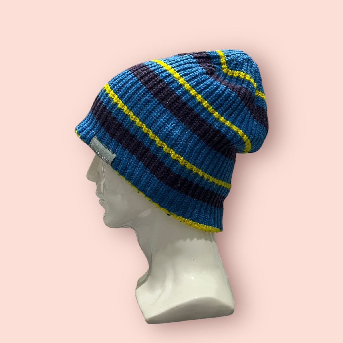 Quiksilver × Vintage VINTAGE QUIKSILVER DOUBLE LAYER STRIPED KNITTED BEANIE Size ONE SIZE - 6 Thumbnail