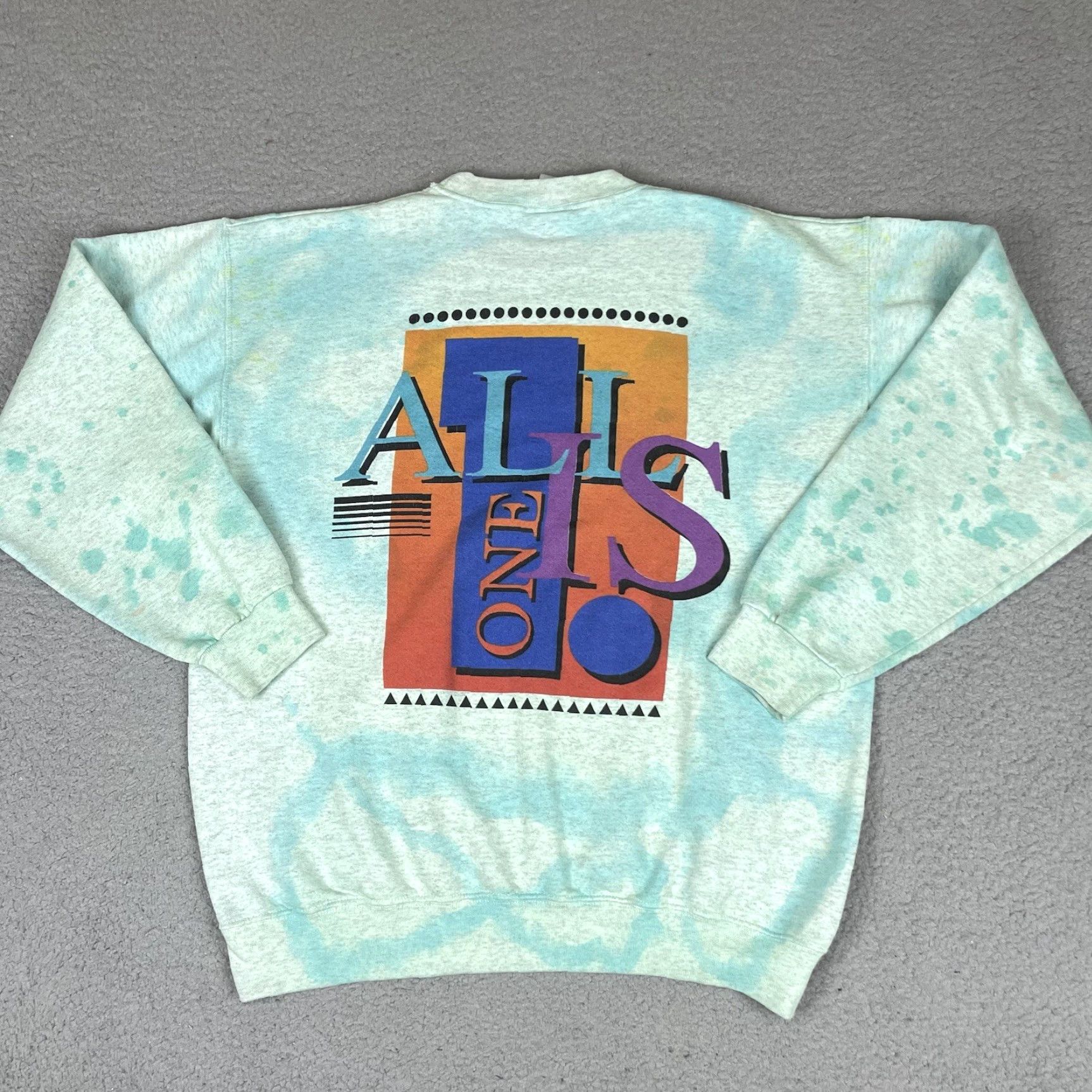 Hard Rock Cafe VINTAGE Hard Rock Cafe Sweatshirt Mens Adult Large Green Tie Dye 90s Logo Crew Neck Pullover Long Sleeve Cotton Polyester Heavyweight Size US L / EU 52-54 / 3 - 5 Thumbnail