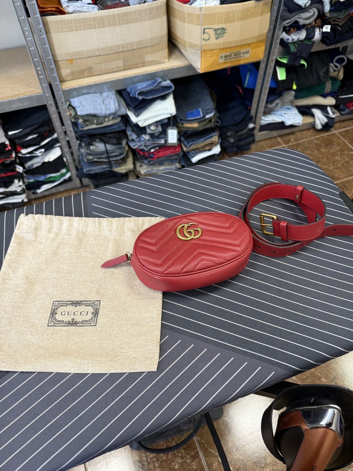 Gucci 🇮🇹 Gucci 476434 GG Marmont Bag Waist Pouch Belt Bag Waist Size ONE SIZE - 11 Thumbnail