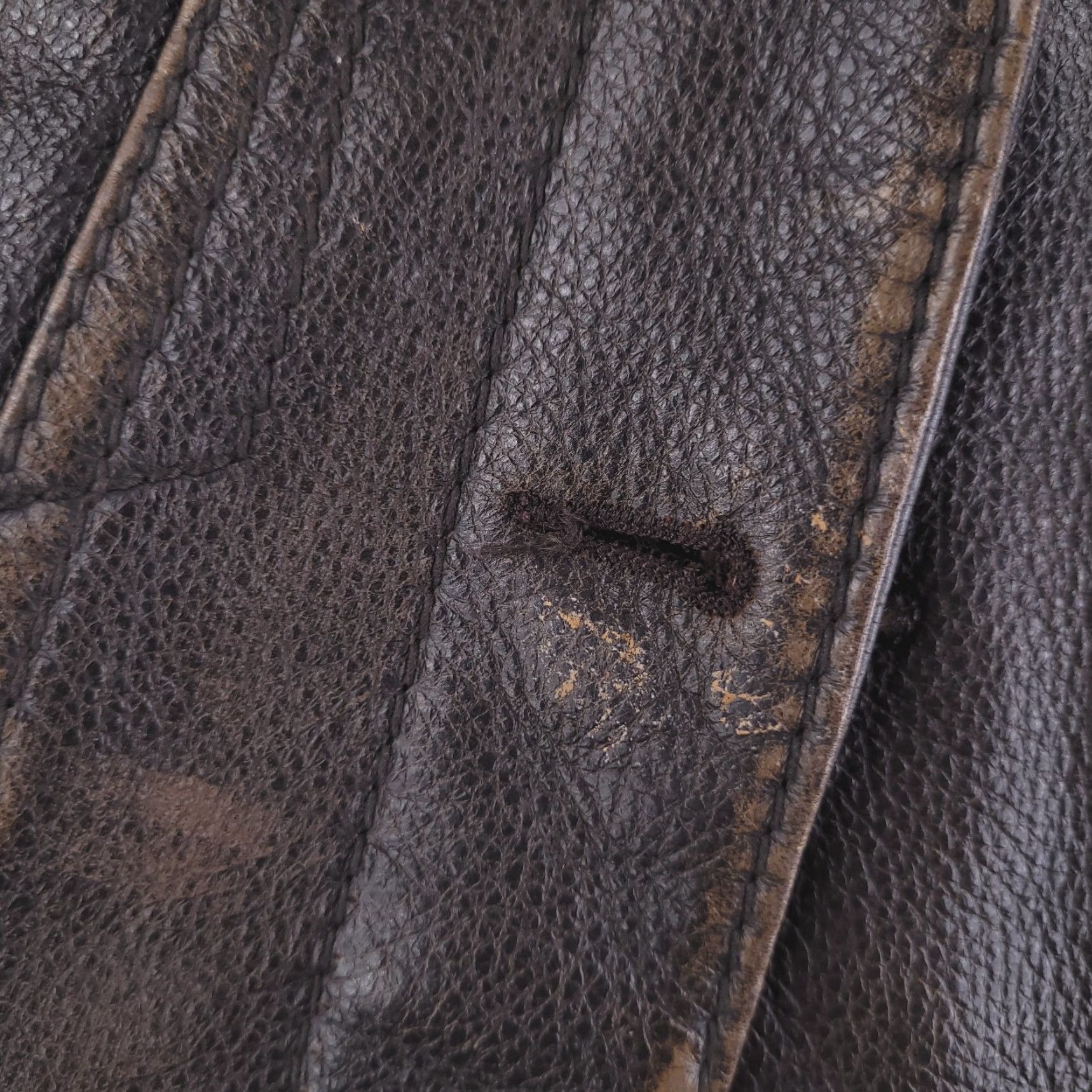 Lucky Brand Lucky Brand Leather Jacket Women's Medium Brown Real Heavyweight Dungarees Size 32" / US 10 / IT 46 - 6 Thumbnail