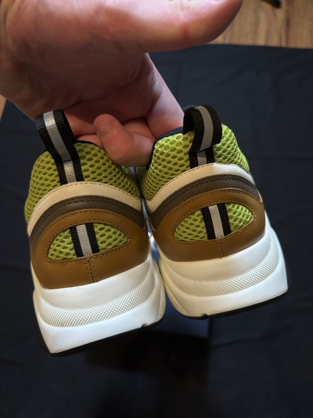 Dior Dior B22 Brown Lime Green Sneakers - Size 42 Size US 9 / EU 42 - 4 Thumbnail