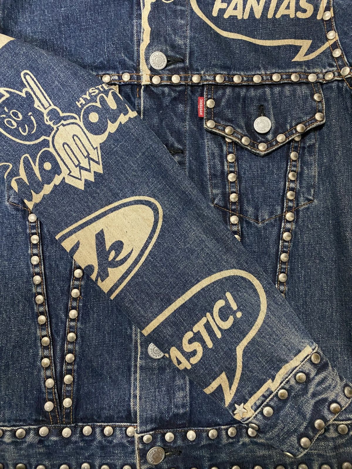 Hysteric Glamour × Japanese Brand Rare Design Hysteric Glamour Punk Studded Kinky Denim Jacket Size US M / EU 48-50 / 2 - 11 Thumbnail