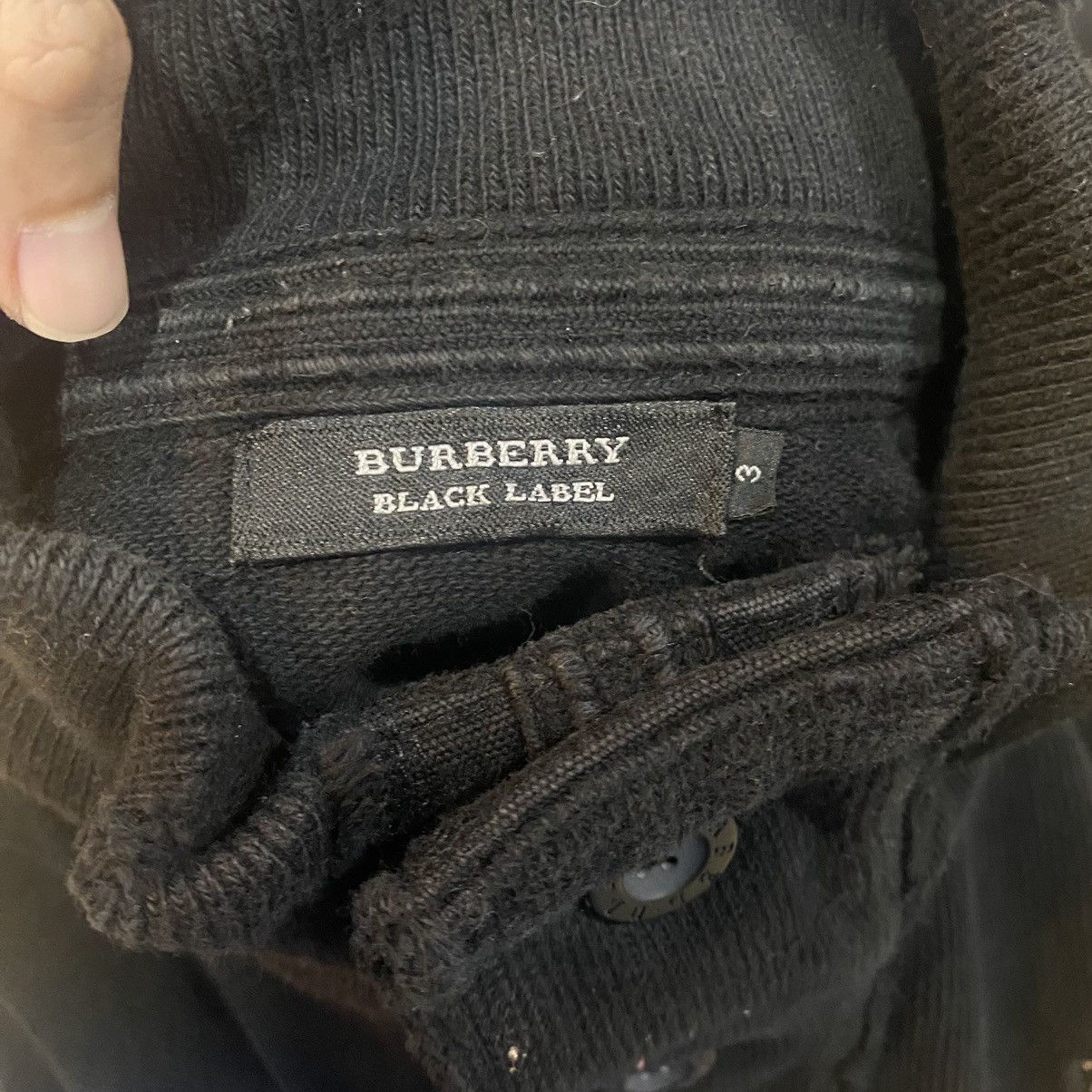Burberry × Vintage Burberry Black Label Half Zip Button Up Patches Logo Sweater Size US L / EU 52-54 / 3 - 11 Thumbnail