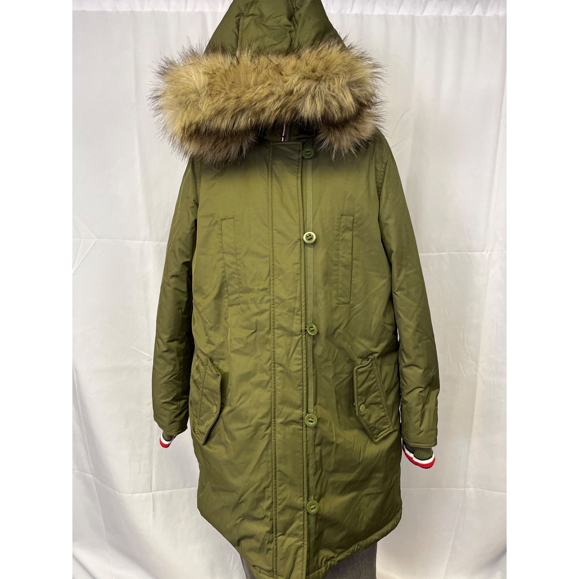 Tommy Hilfiger Tommy Hilfiger Women's Green Winter Puffer Coat Size L SKU 5 Size L / US 10 / IT 46 - 1 Thumbnail
