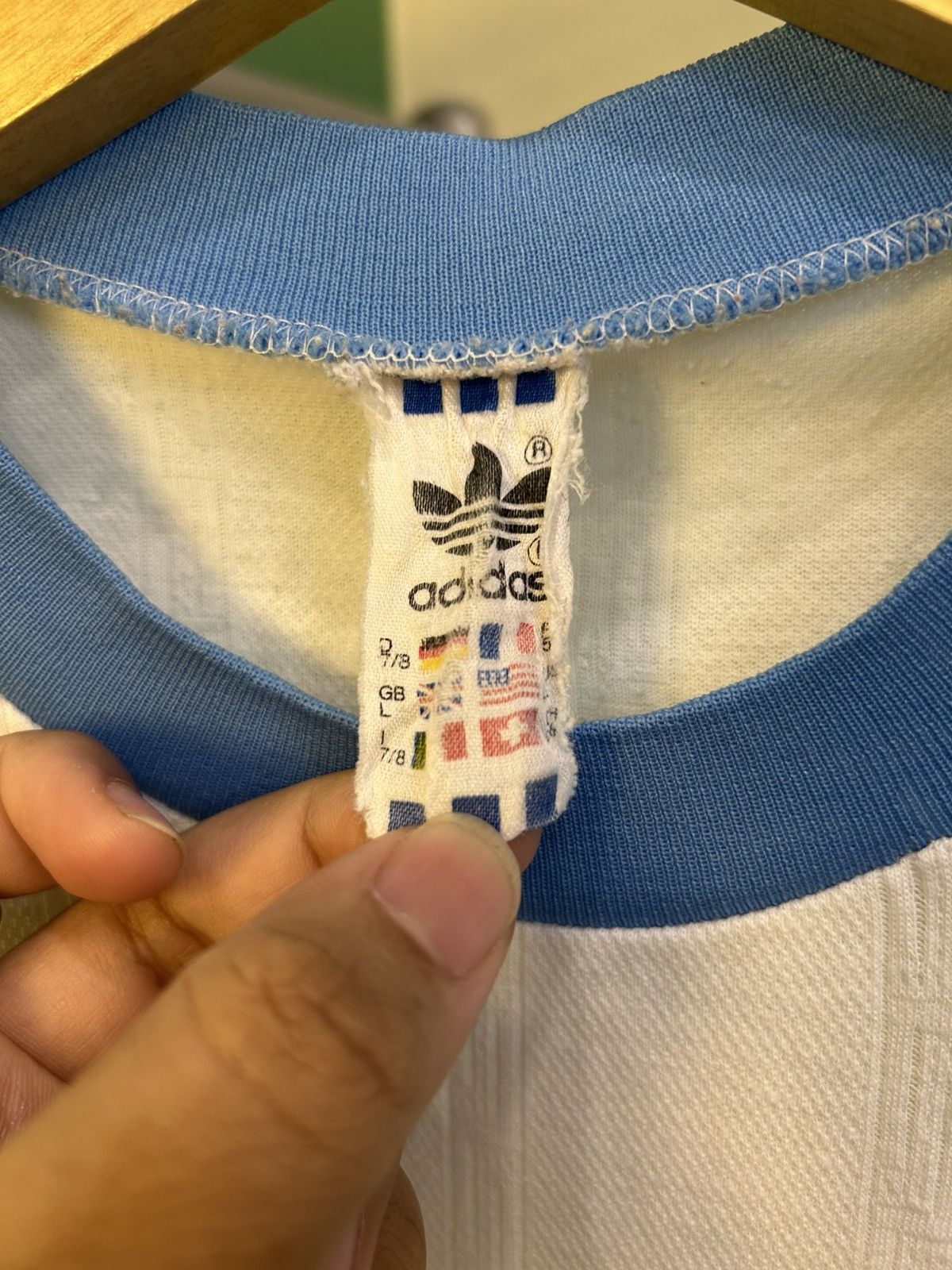 Adidas Adidas Three Stripes Ringer Tee 80s Vintage Size US L / EU 52-54 / 3 - 3 Thumbnail