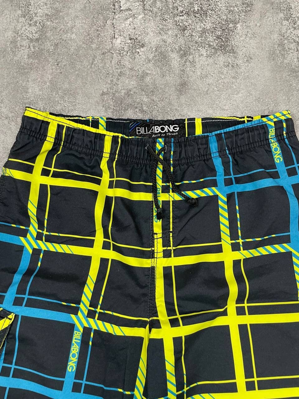 Billabong Billabong Men Board Shorts Swim Surf Black Blue Yellow Check Size US 32 / EU 48 - 2 Thumbnail