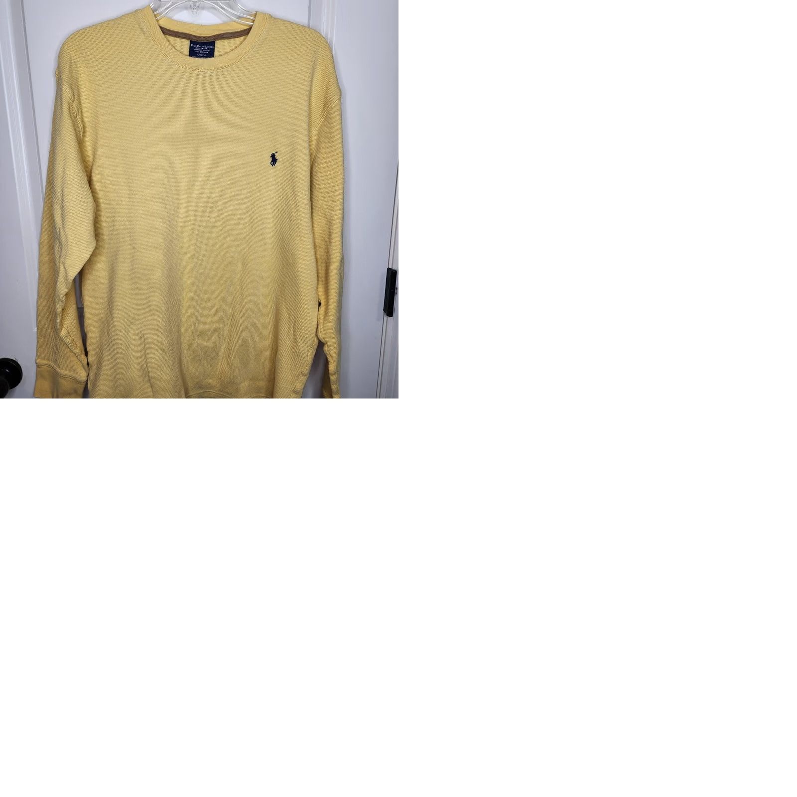Polo Ralph Lauren Polo Ralph Lauren Top Mens XL Yellow Pajama Thermal Waffle Knit Sleepwear Size US XL / EU 56 / 4 - 9 Thumbnail