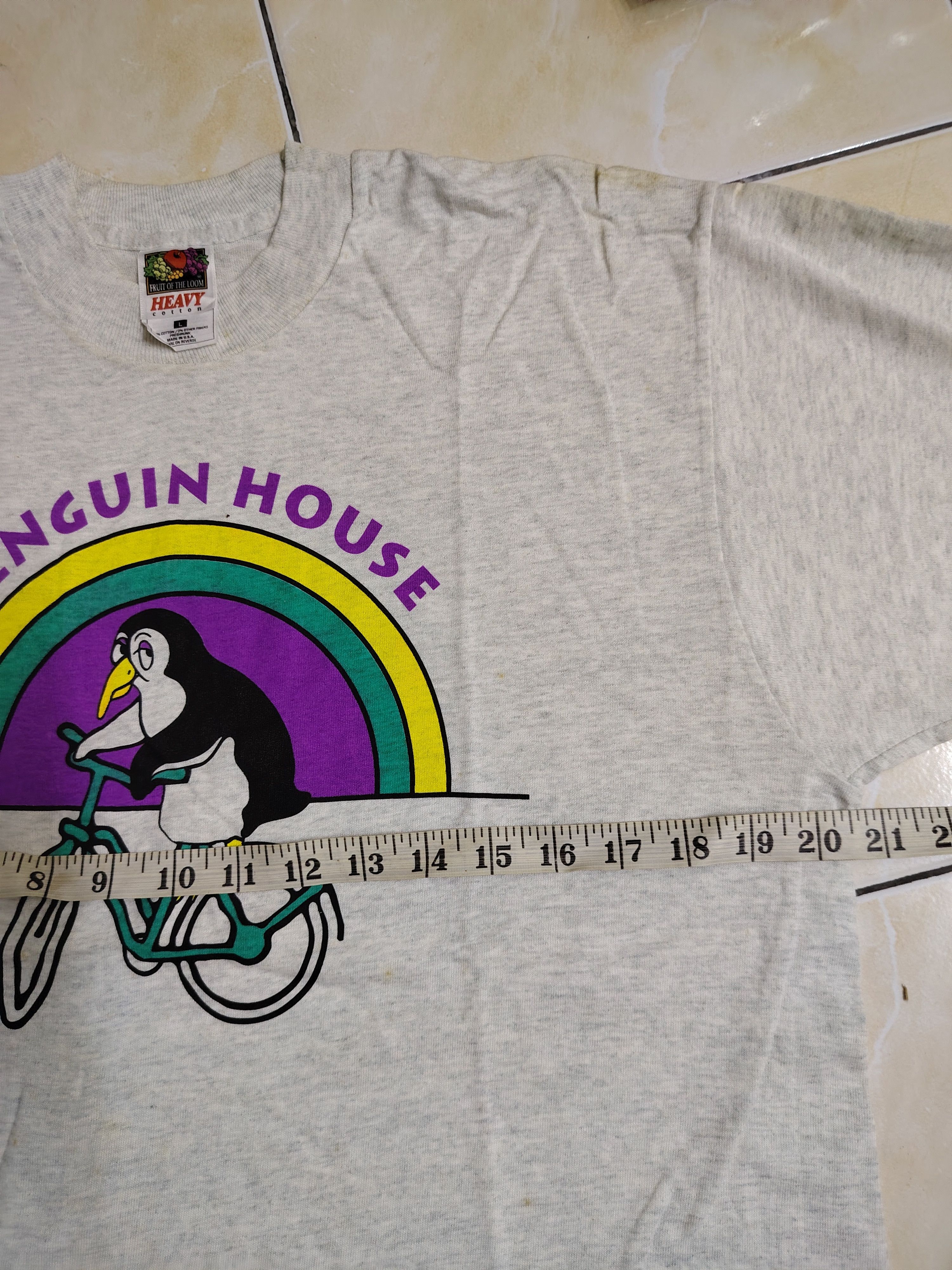 Fruit Of The Loom GRAPHIC TEE PENGUIN Size US L / EU 52-54 / 3 - 4 Thumbnail