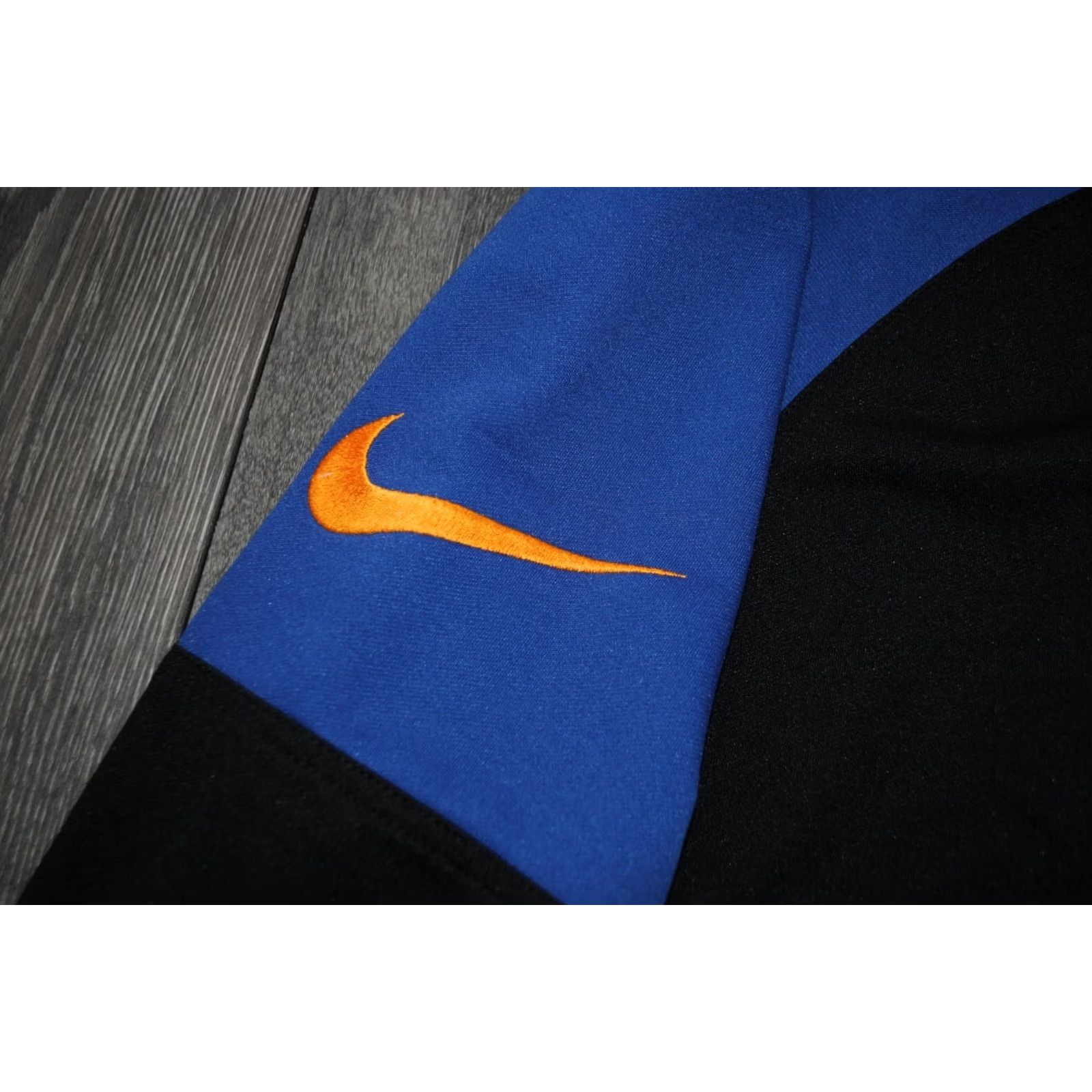 Nike NIKE TRACK JACKET TOP BIG LOGO FULL ZIP RETRO VINTAGE 90'S BLACK BLUE MENS XL Size US XL / EU 56 / 4 - 2 Thumbnail